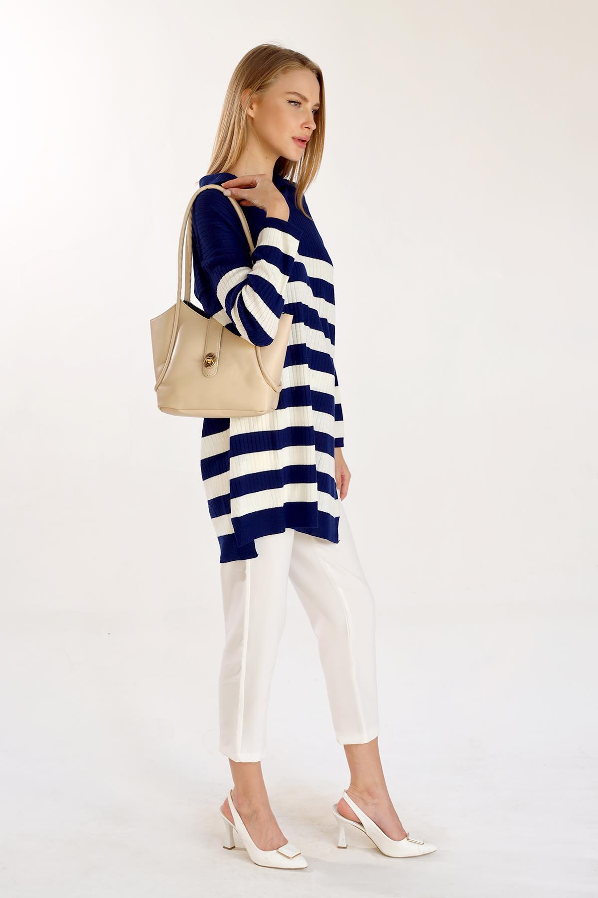 Krem Toka Kemerli Çanta 3018 - 3