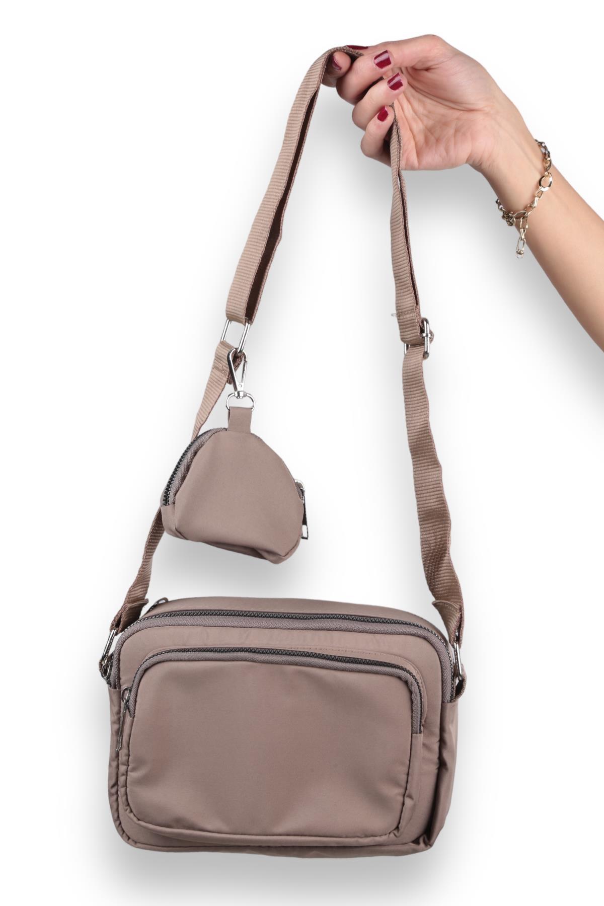 3019 Cüzdanlı Bondıt Çanta Vizon - 1