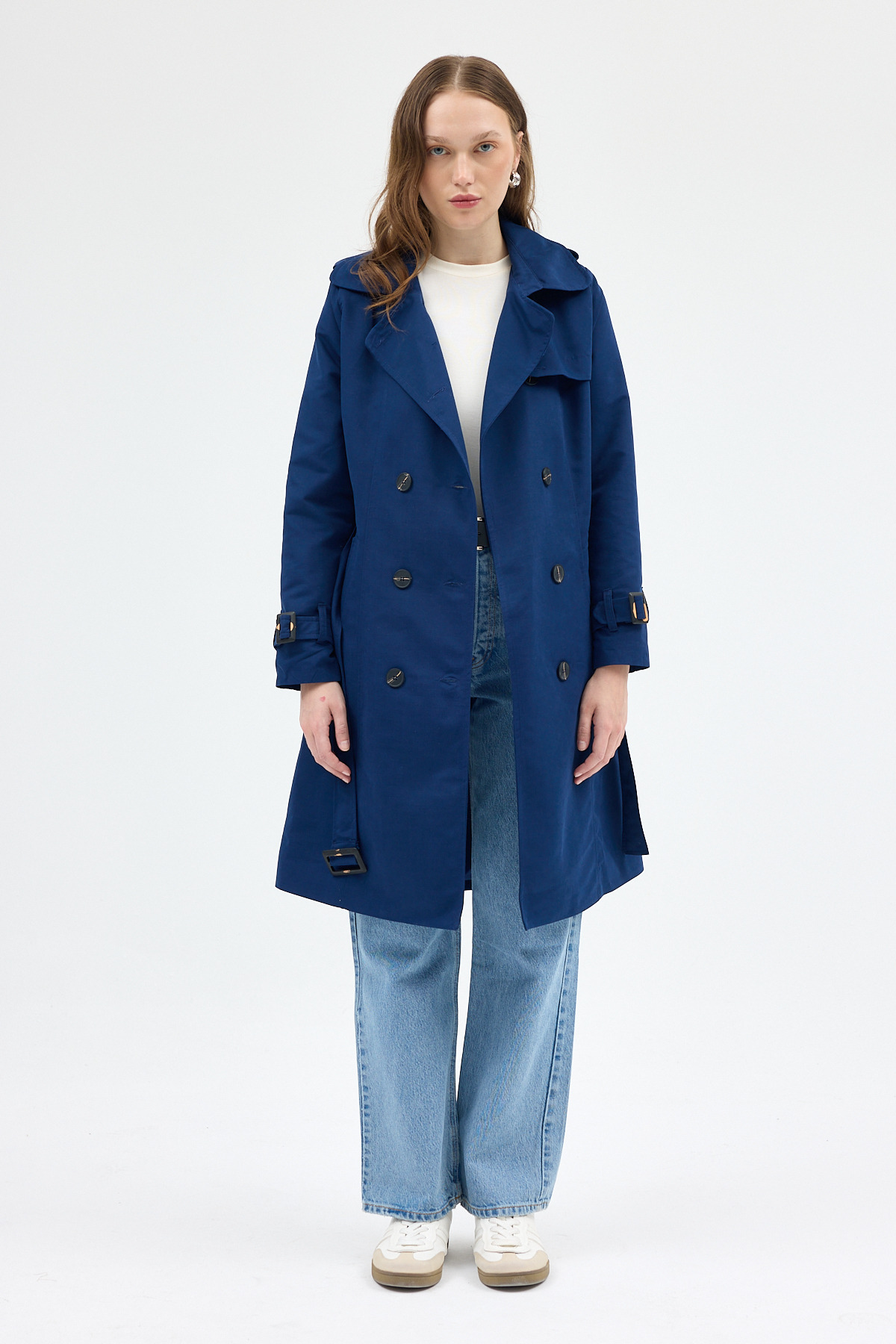 Laci Kruvaze Kuşaklı Kadın Trençkot 3033A - RAYS