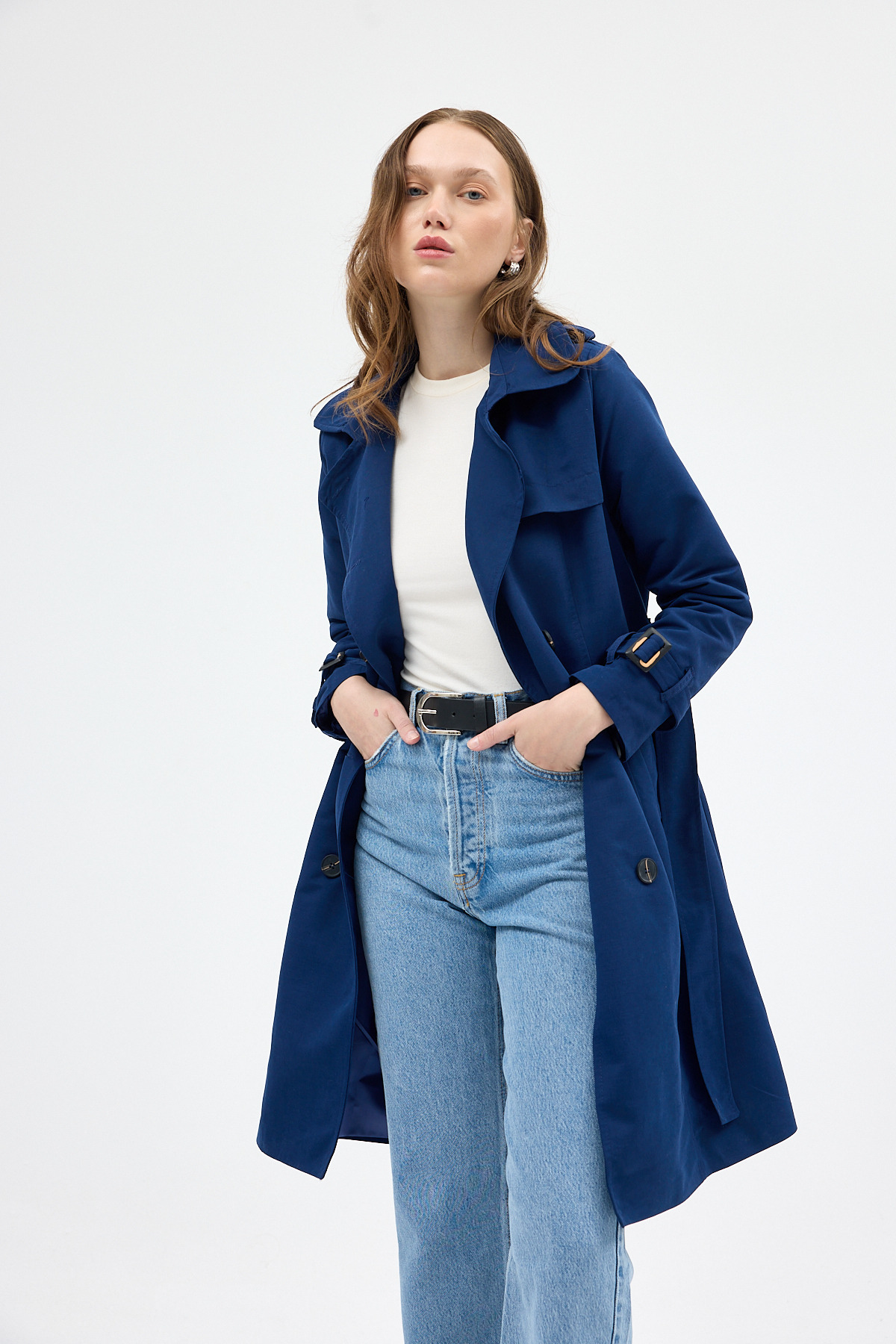 Laci Kruvaze Kuşaklı Kadın Trençkot 3033A 