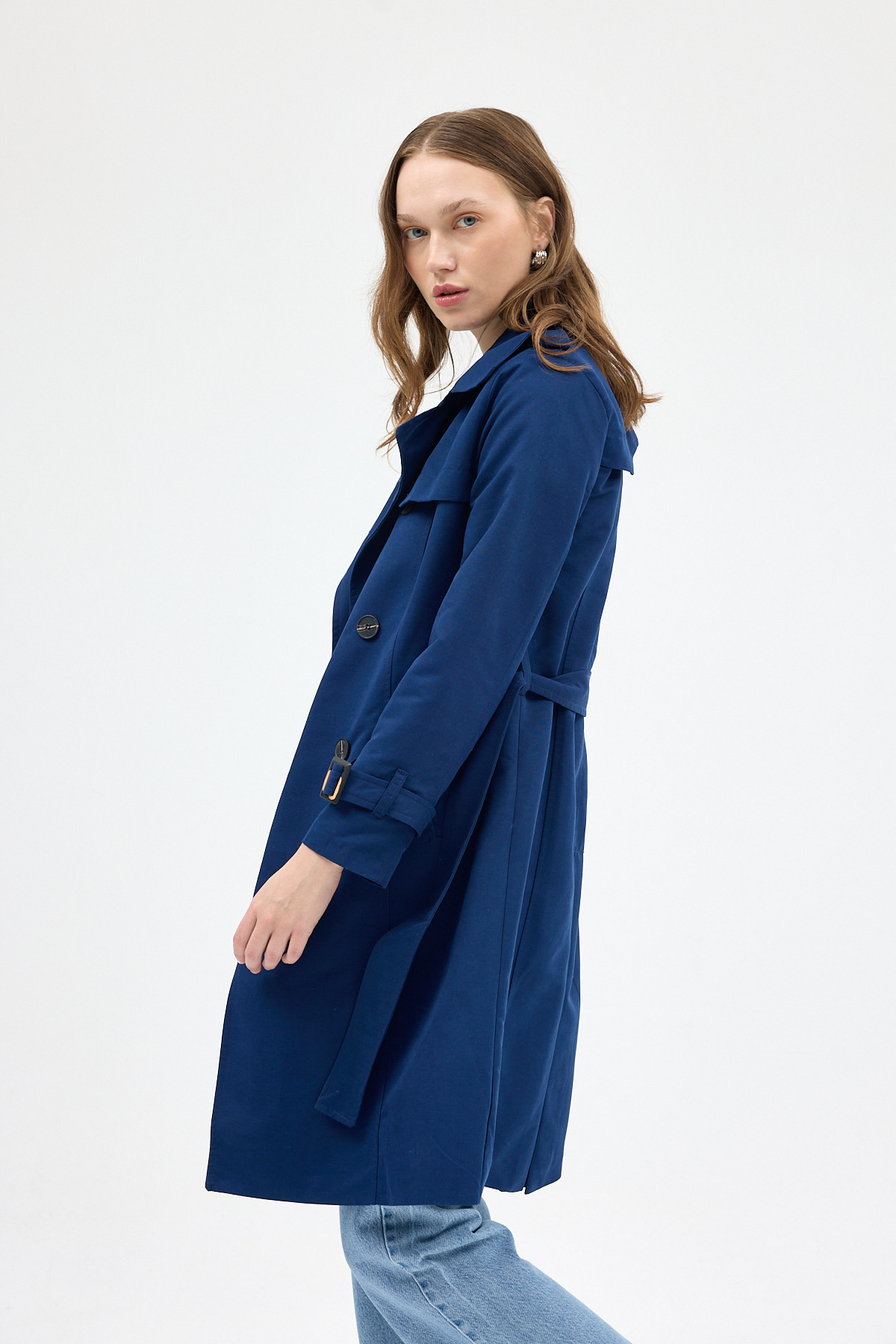 Laci Kruvaze Kuşaklı Kadın Trençkot 3033A - 6