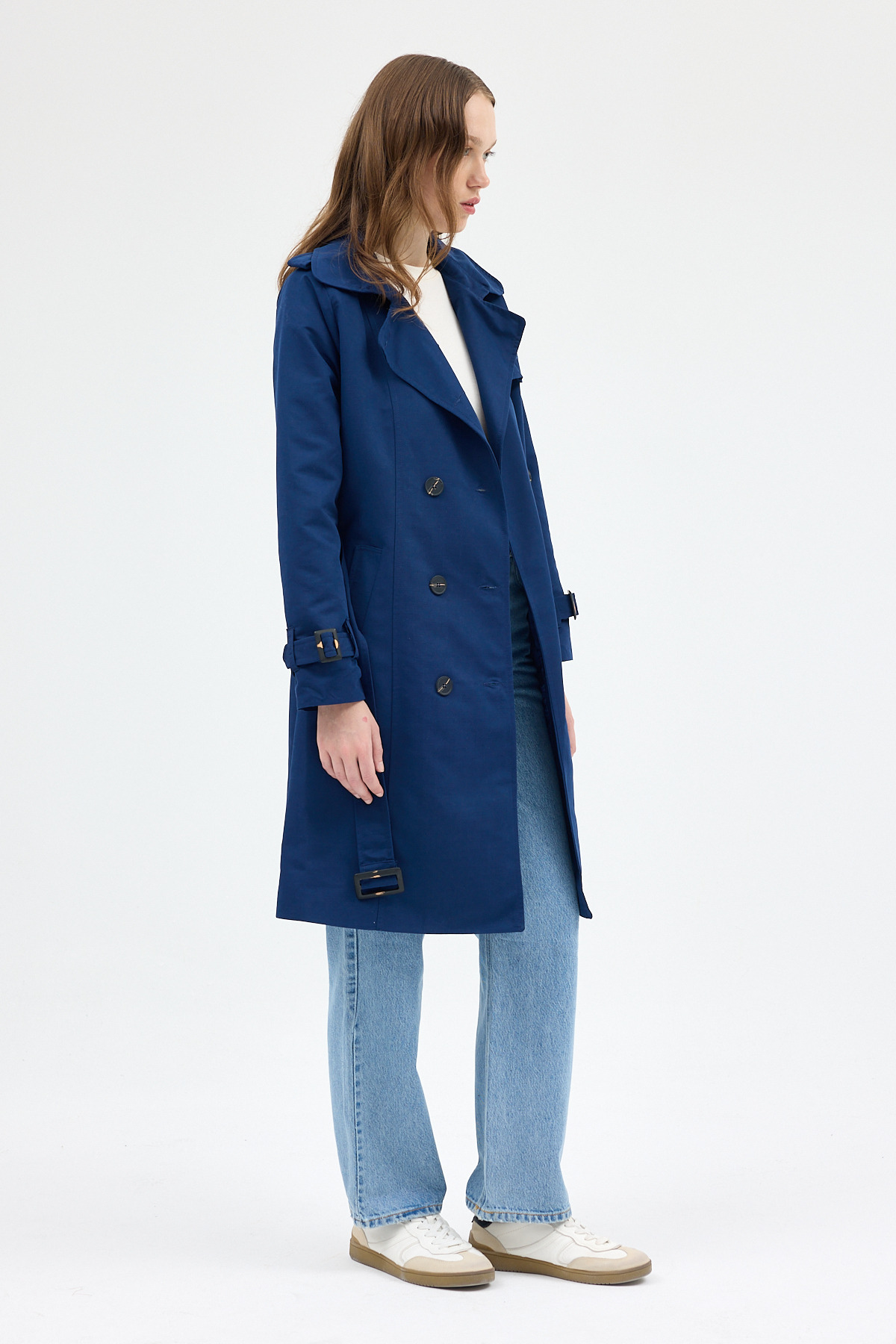 Laci Kruvaze Kuşaklı Kadın Trençkot 3033A - 7