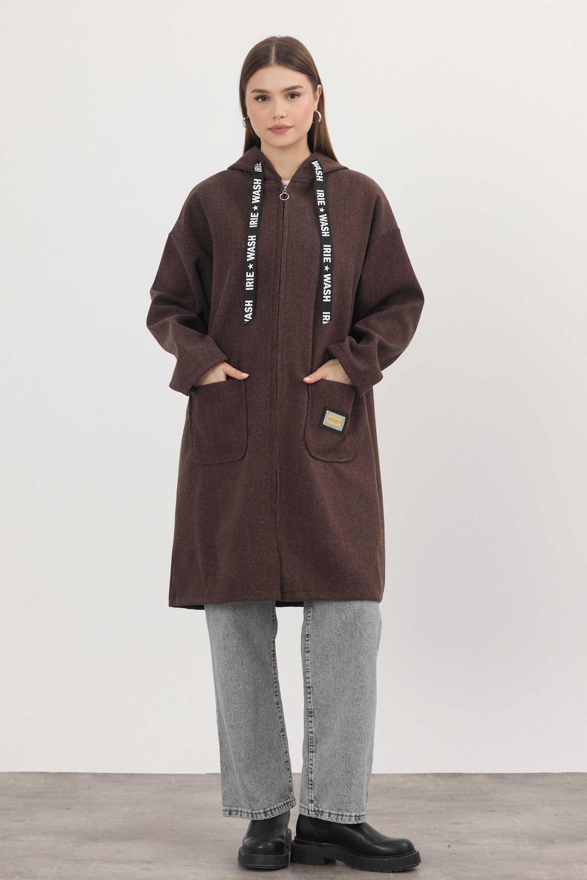 3049A Kaşe Hırka Kahve 