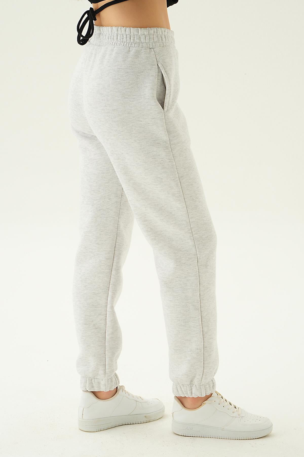 3055 Bel Arma Cepli Eşofman Gri - 3