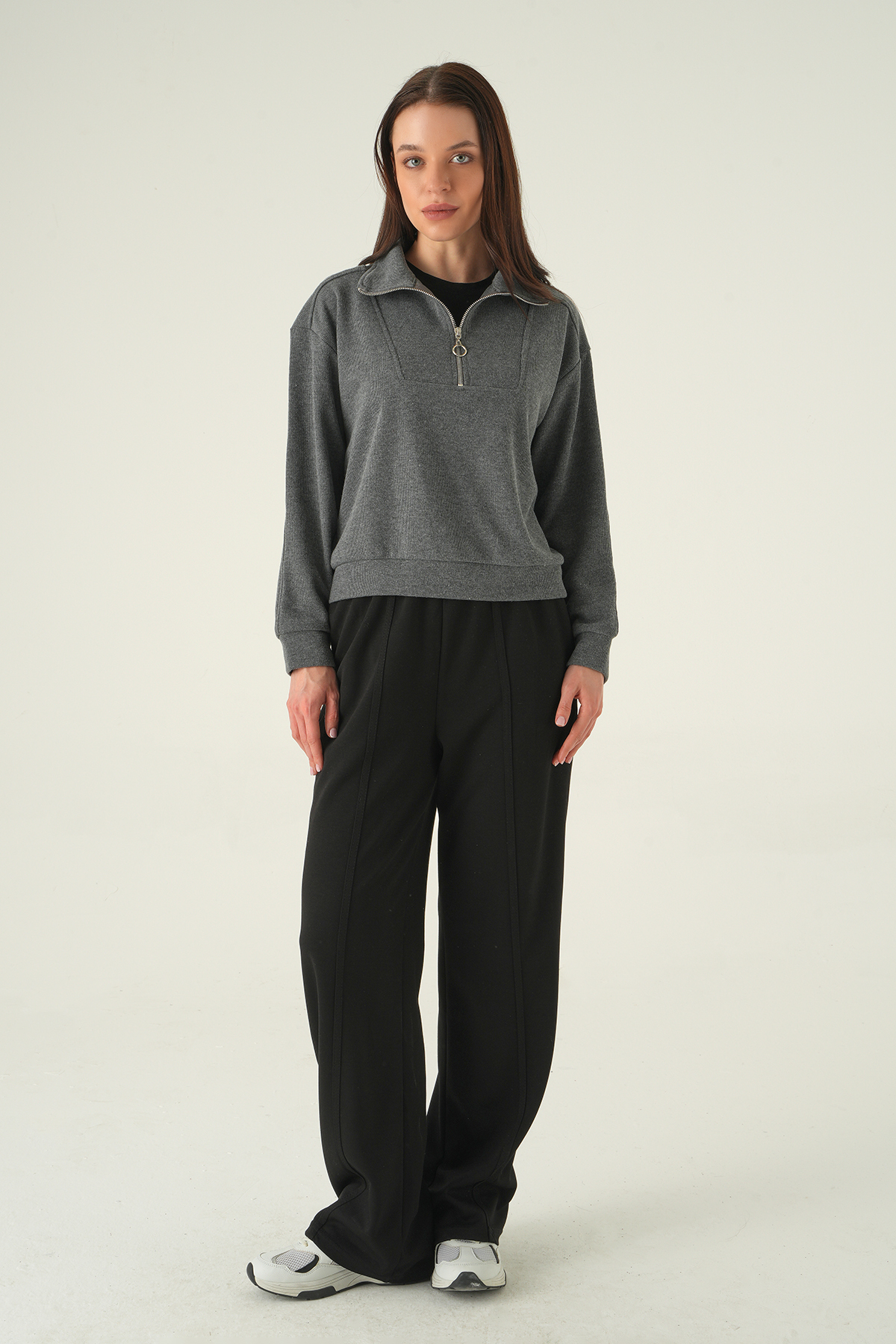 Fermuar Detay Kazak Antrasit 3065A - RAYS