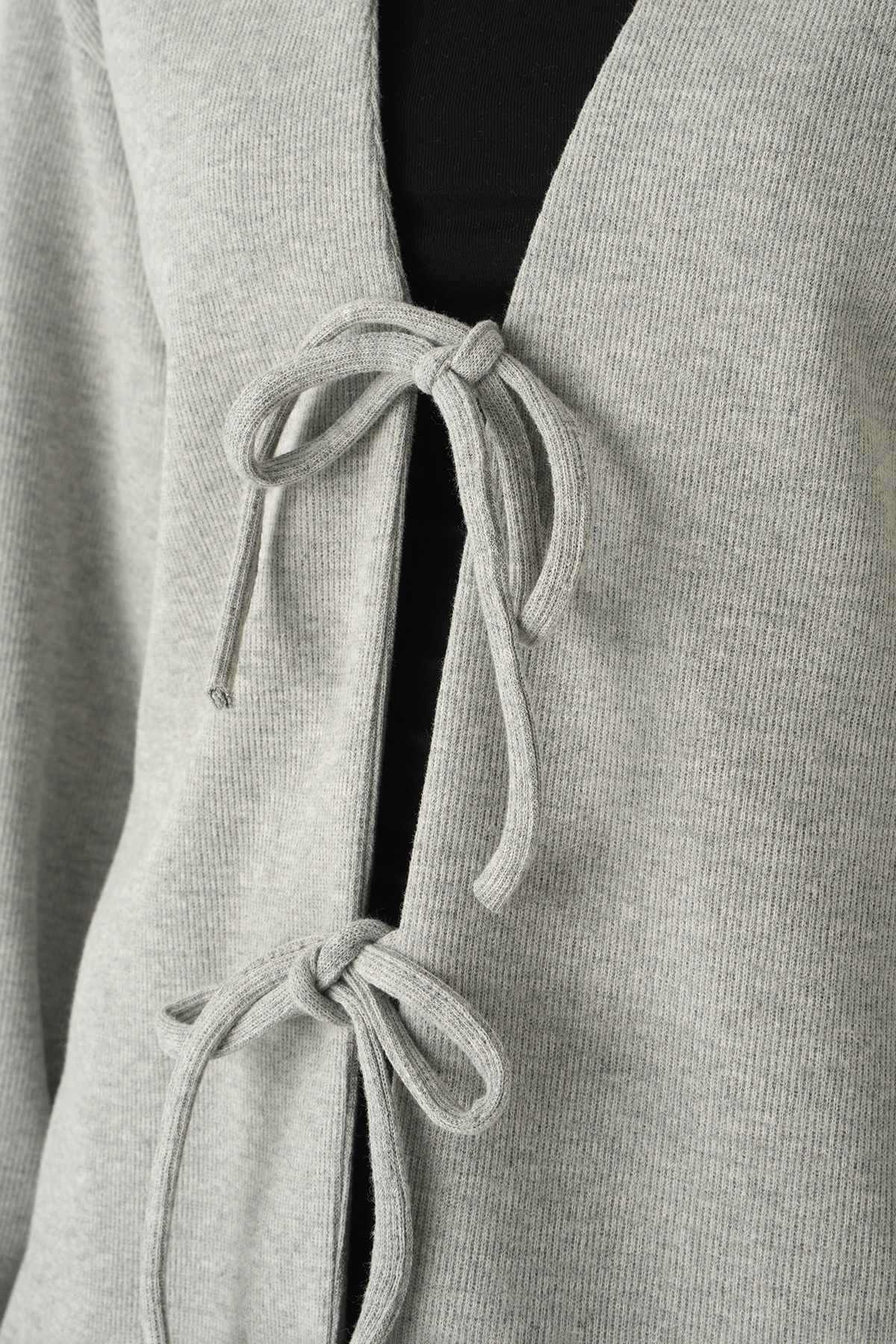 3072A Ön Bağlamalı Uzun Kimono Gri - 4