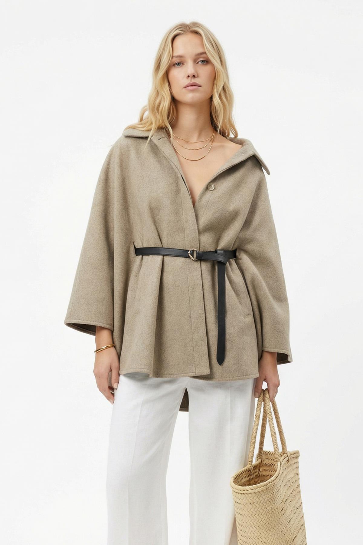 3079 Kemer Detay Panço Bej - 1