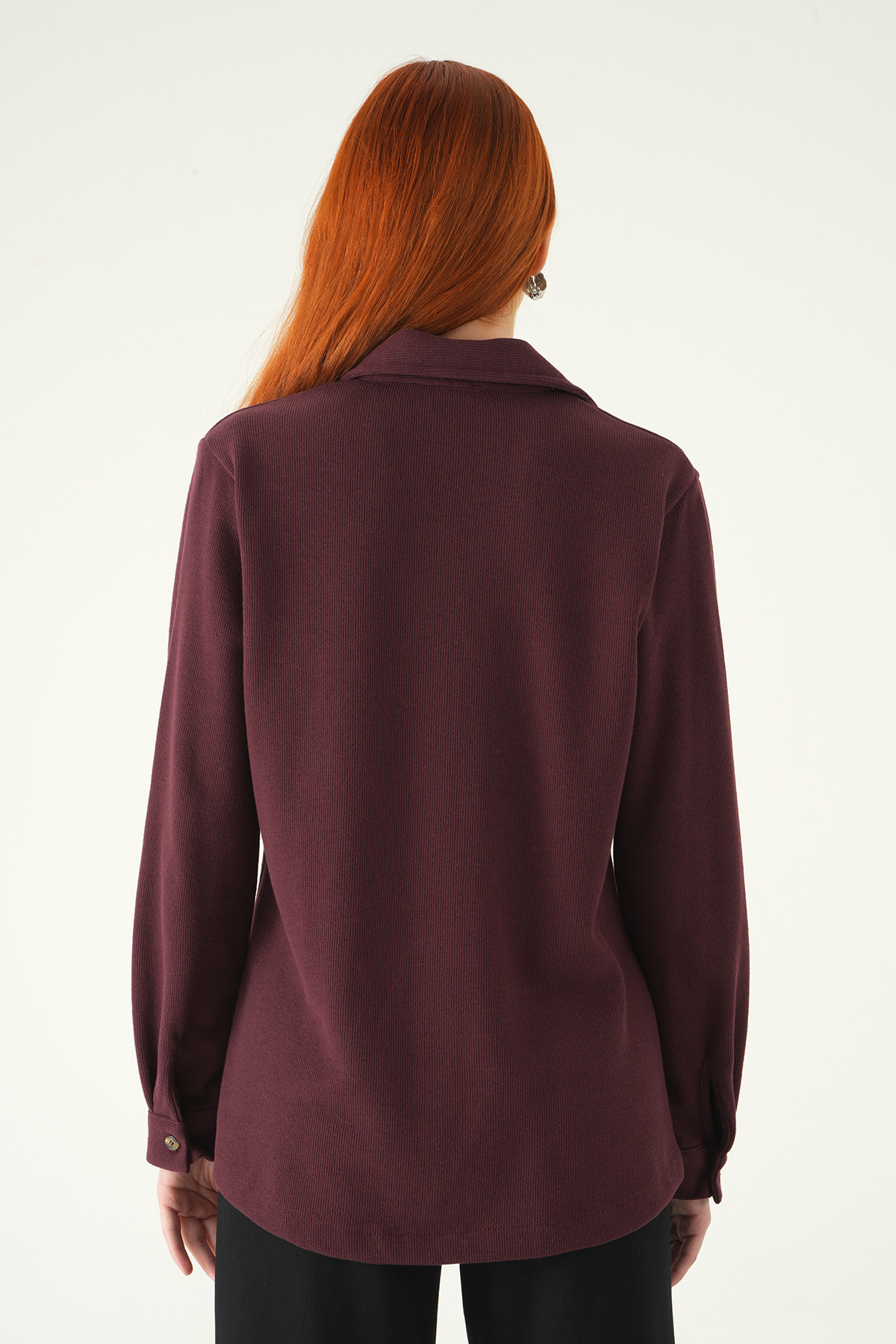 Mürdüm Ön Düğmeli Gömlek 3081A - 5