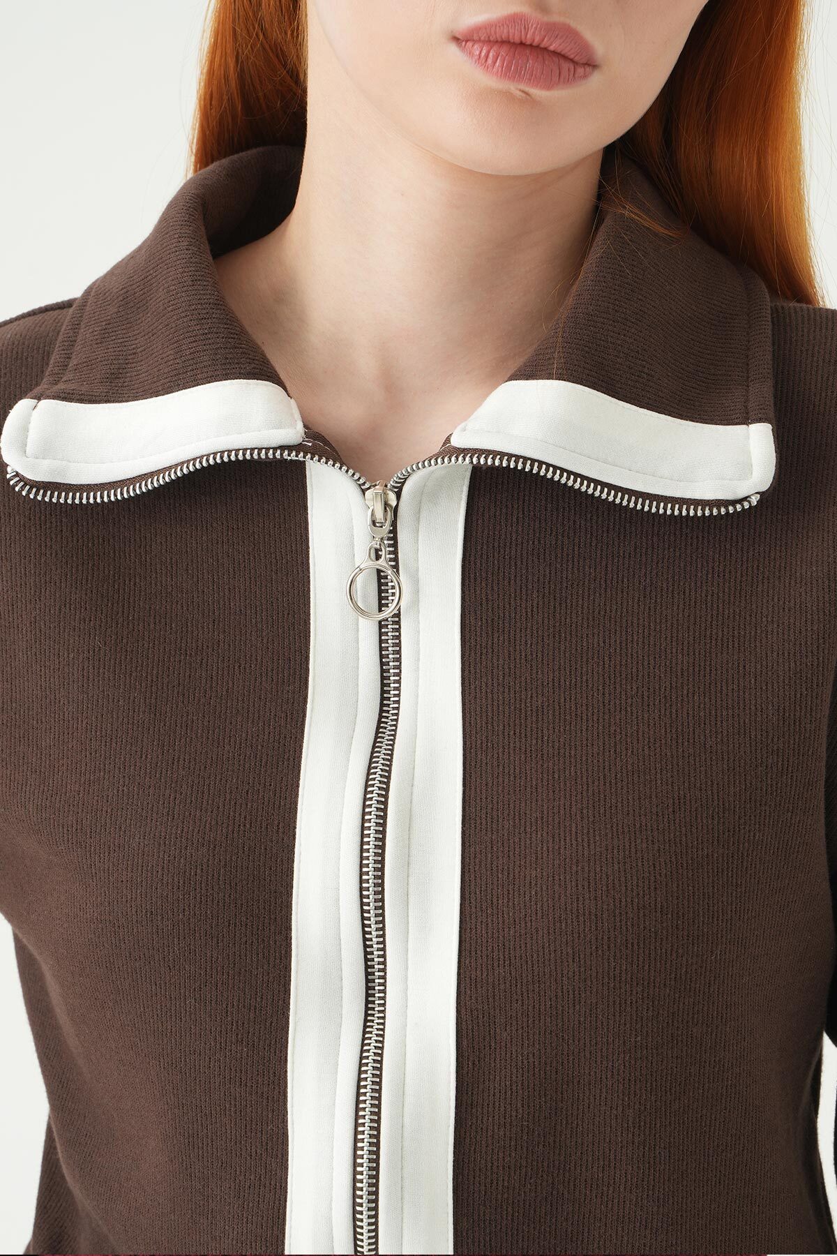 Kahve Şeritli Hırka Pantolon Takım 3085A - 4