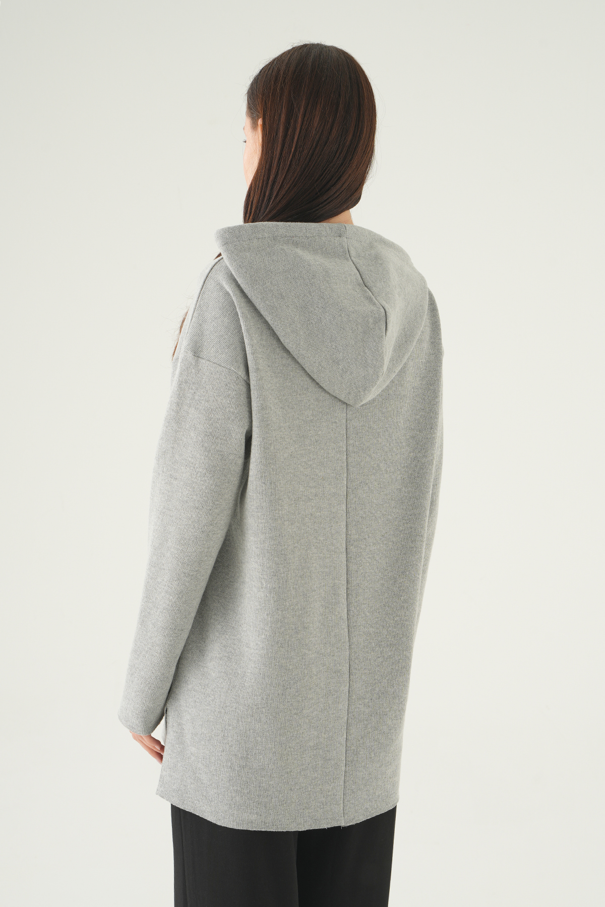 Gri Kapüşonlu Uzun Kol Tunik 3087A - 5