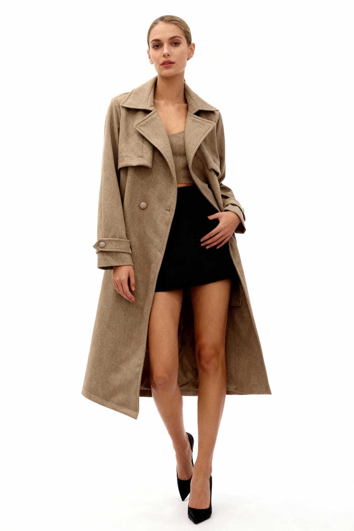 3095A Parça Detay Cepli Kaban Bej - 1