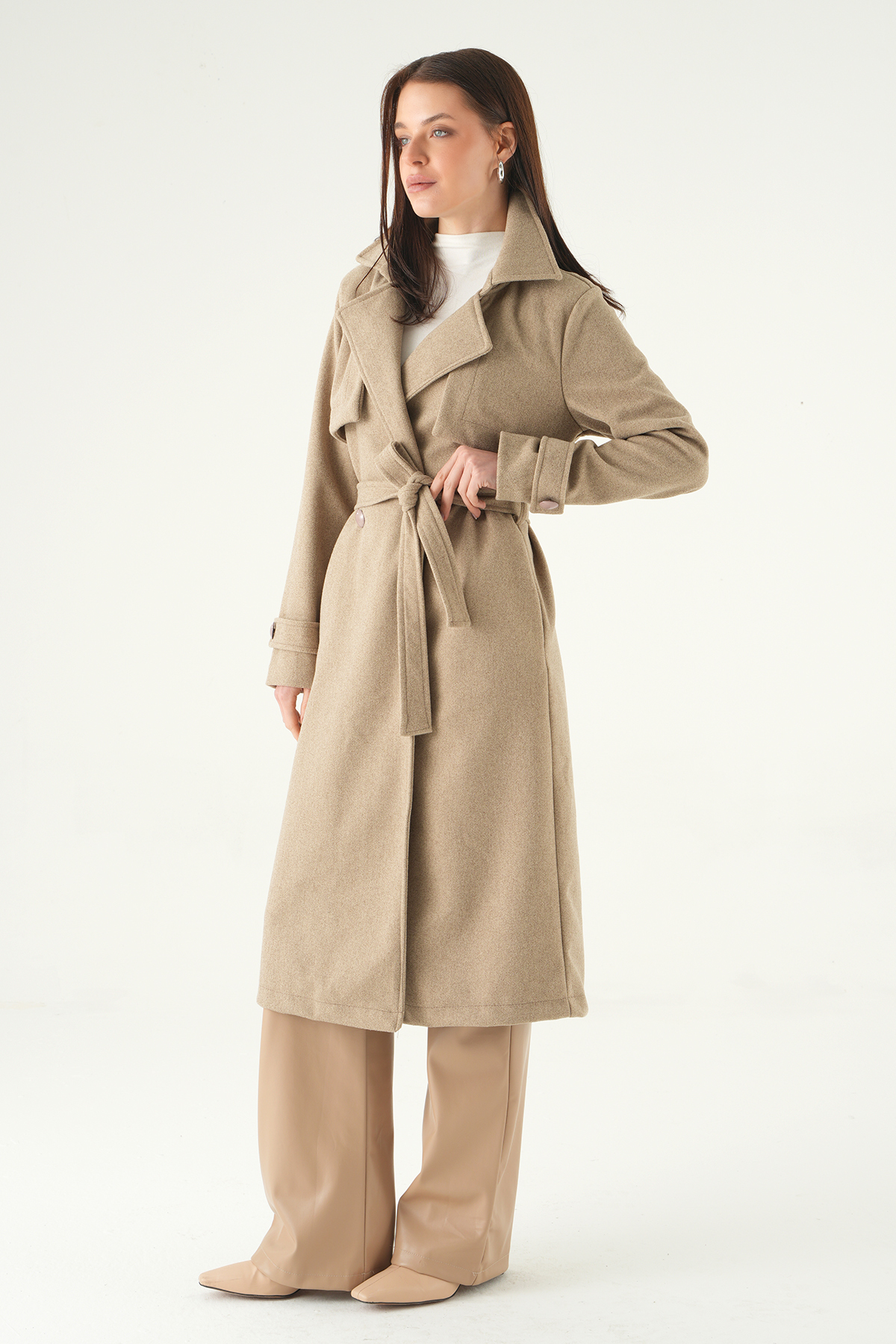 3095A Parça Detay Cepli Kaban Bej - 2