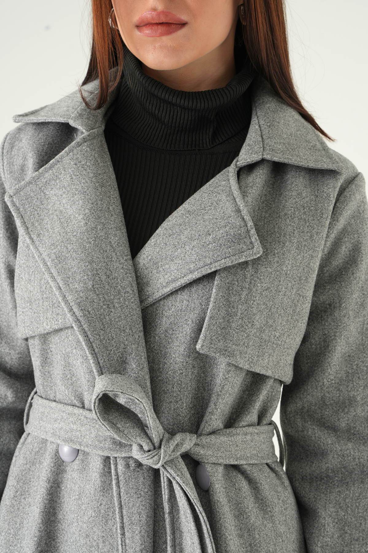 Gri Parça Detay Cepli Kaban 3095A - 4