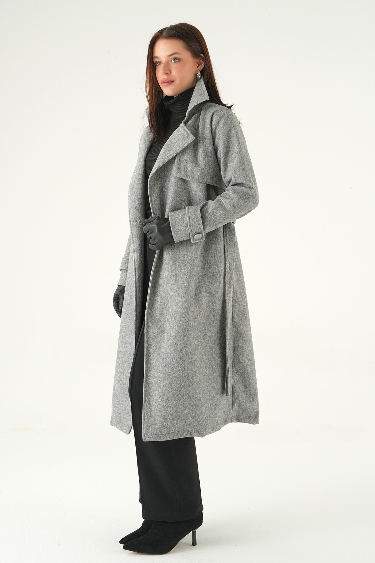 Gri Parça Detay Cepli Kaban 3095A - 7