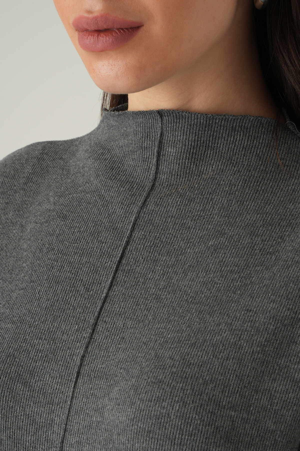 3096A Bisiklet Yaka Tunik Antrasit - RAYS