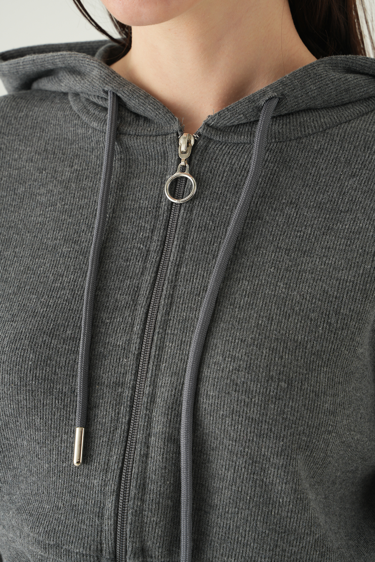 3097A Kapüşonlu Hırka Pantolon Takım Antrasit - 4