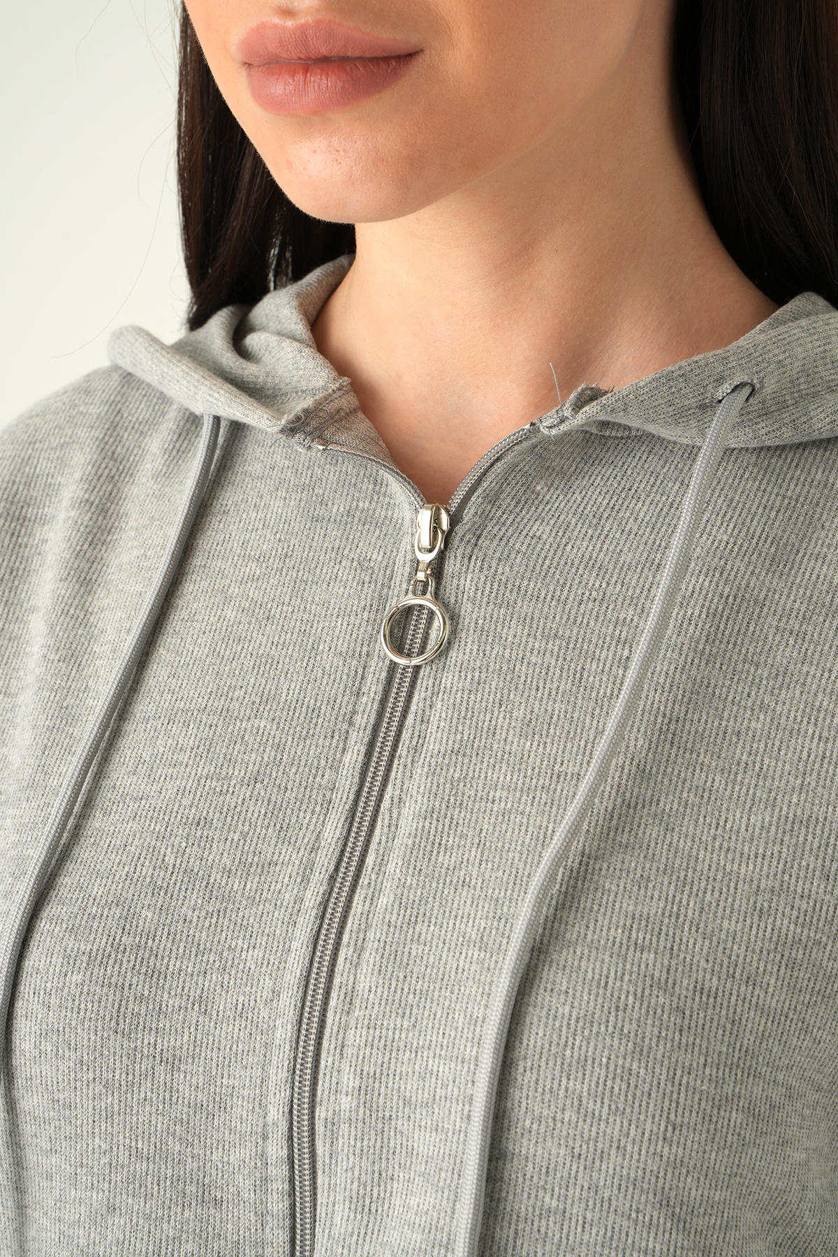 3097A Kapüşonlu Hırka Pantolon Takım Gri - RAYS