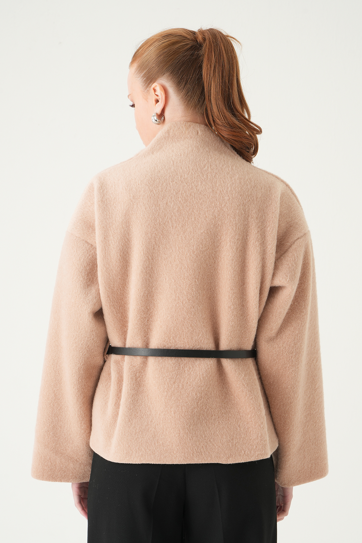 Bej Kemerli Ceket 3100A - 5