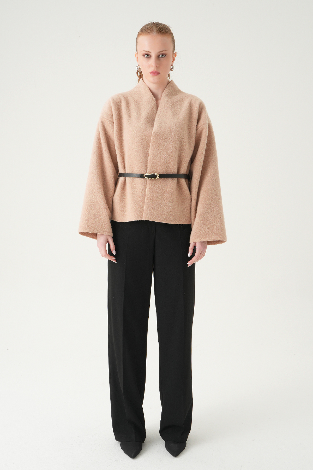 Bej Kemerli Ceket 3100A - RAYS