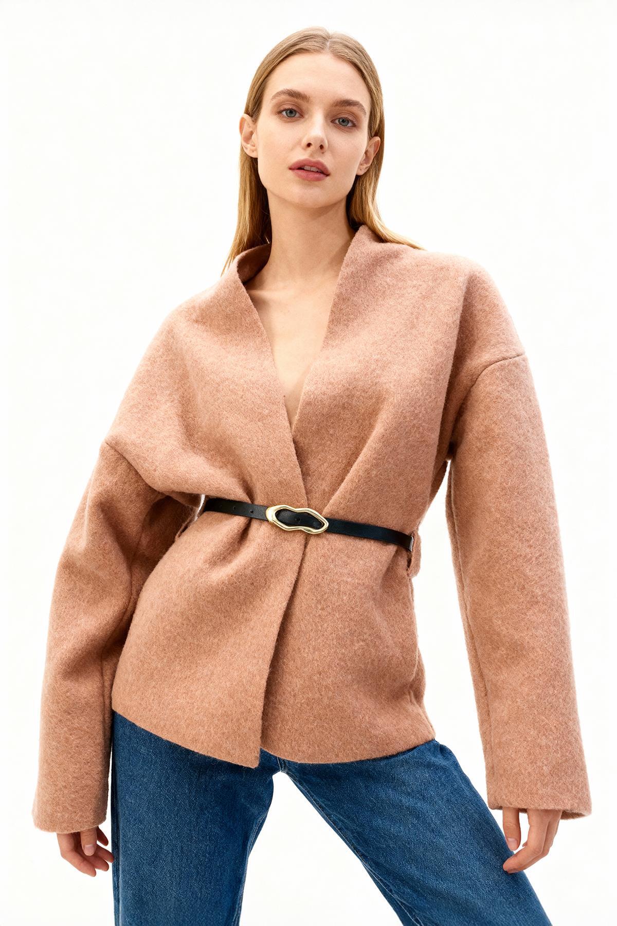 3100A Kemerli Ceket Gül - RAYS