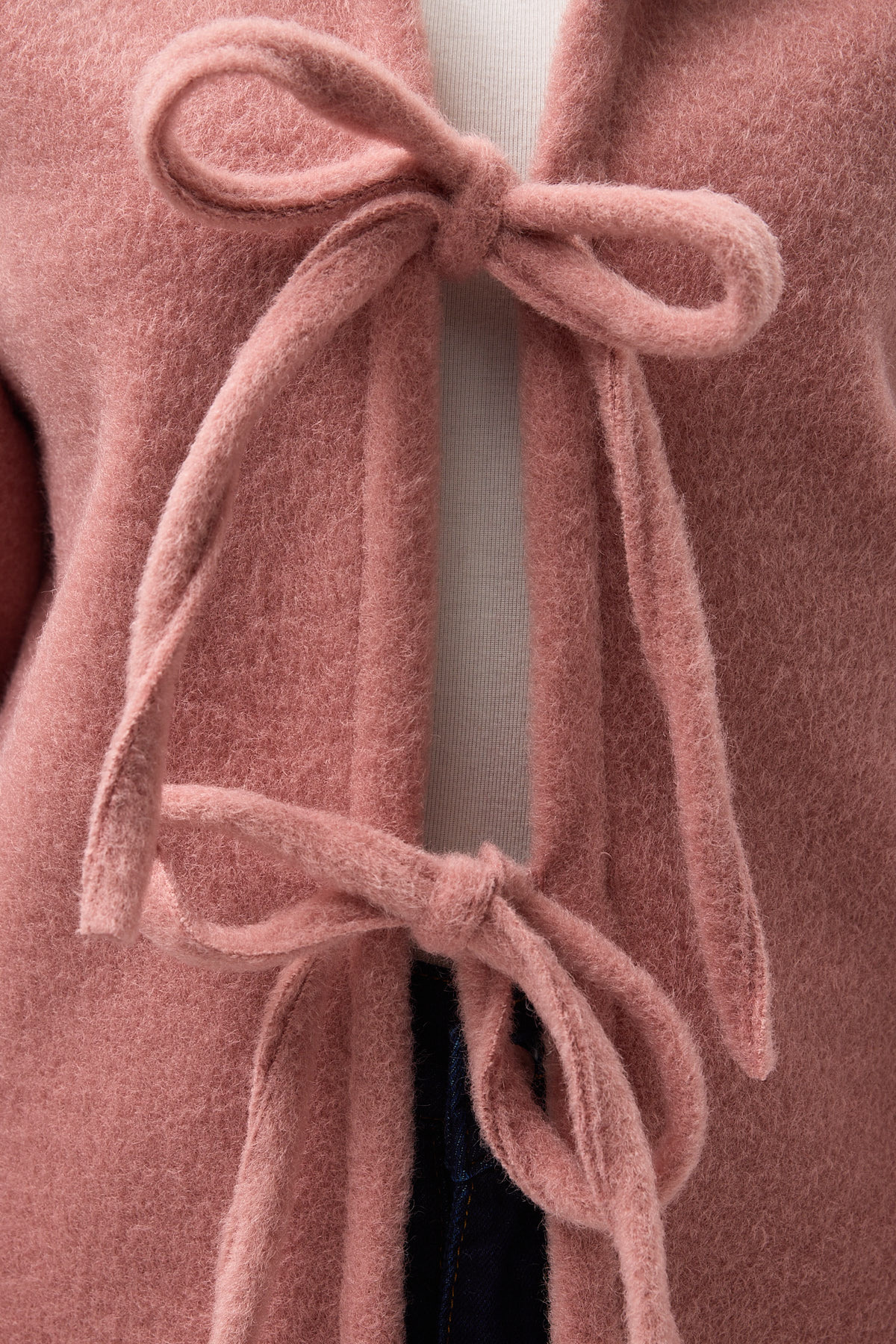 Gül Kruvaze Görünümlü Önü Bağlamalı Kadın Ceket 3101A - RAYS