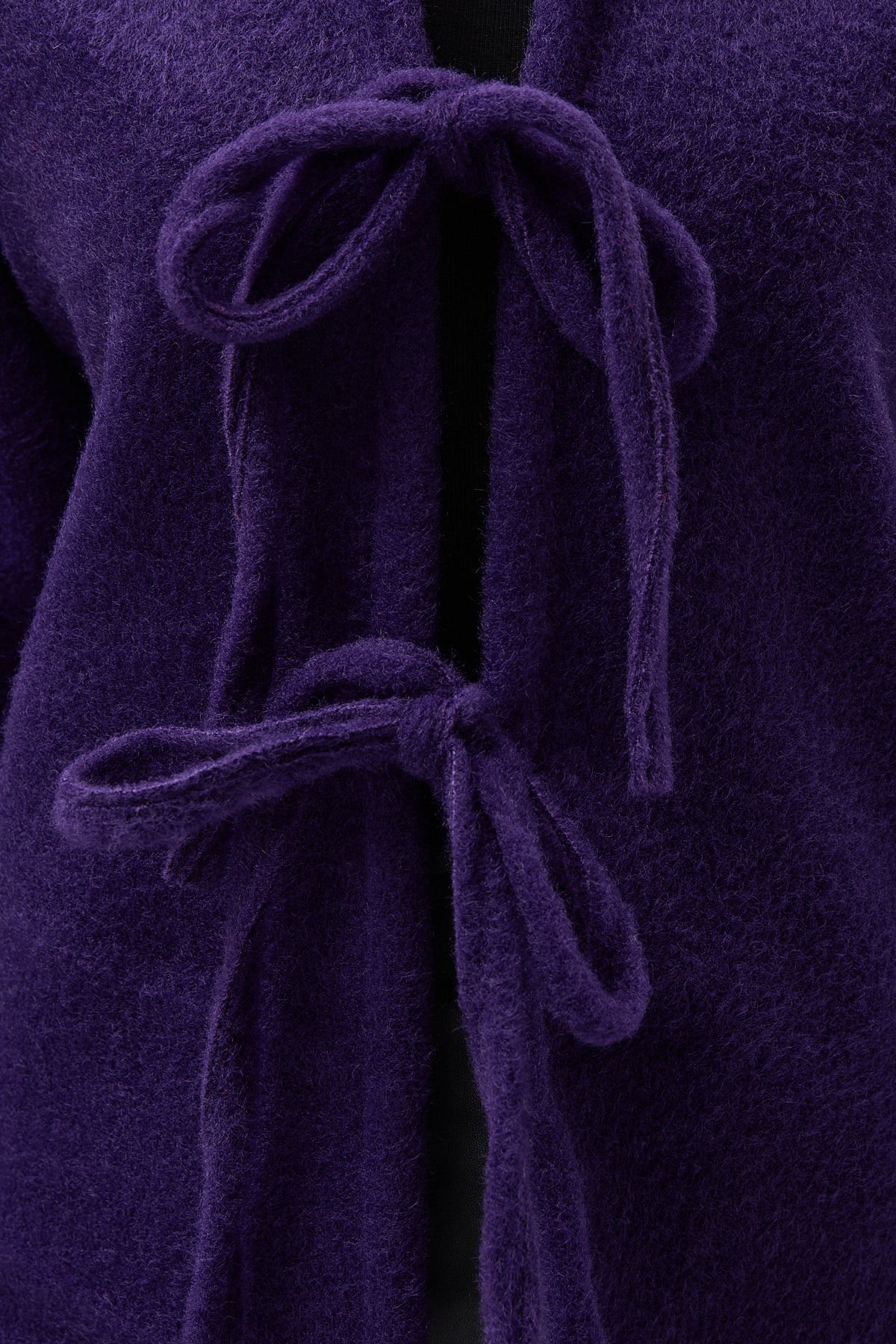 Mor Kruvaze Görünümlü Önü Bağlamalı Kadın Ceket 3101A - RAYS