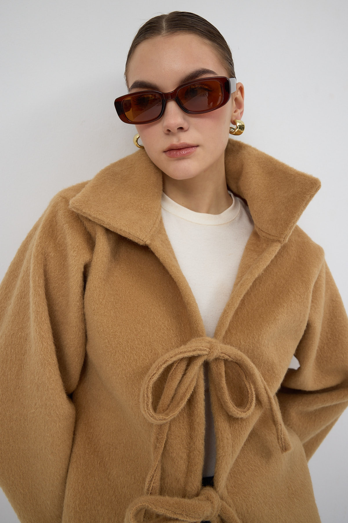 Vizon Kruvaze Görünümlü Önü Bağlamalı Kadın Ceket 3101A - RAYS