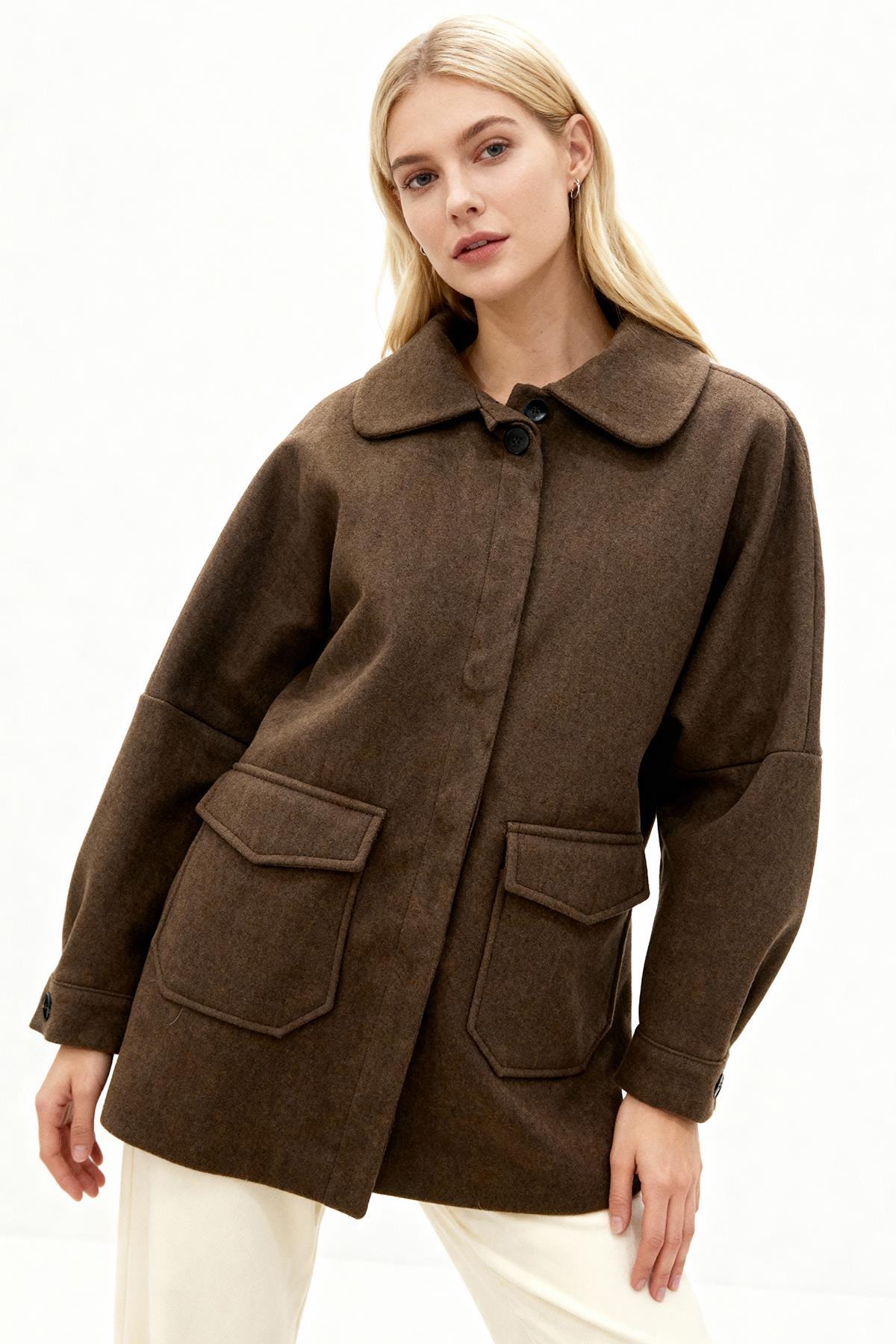 3102A Büyük Cepli Kaban Kahve - RAYS