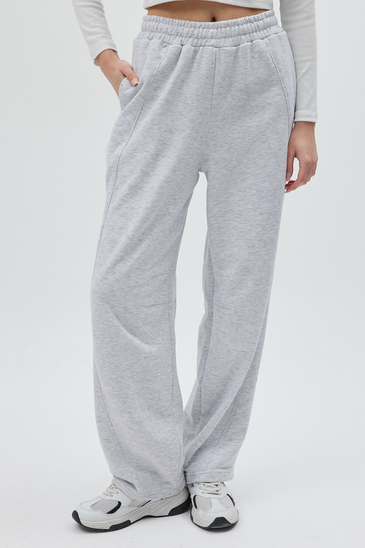 3113A Bel Lastikli Eşofman Gri - RAYS