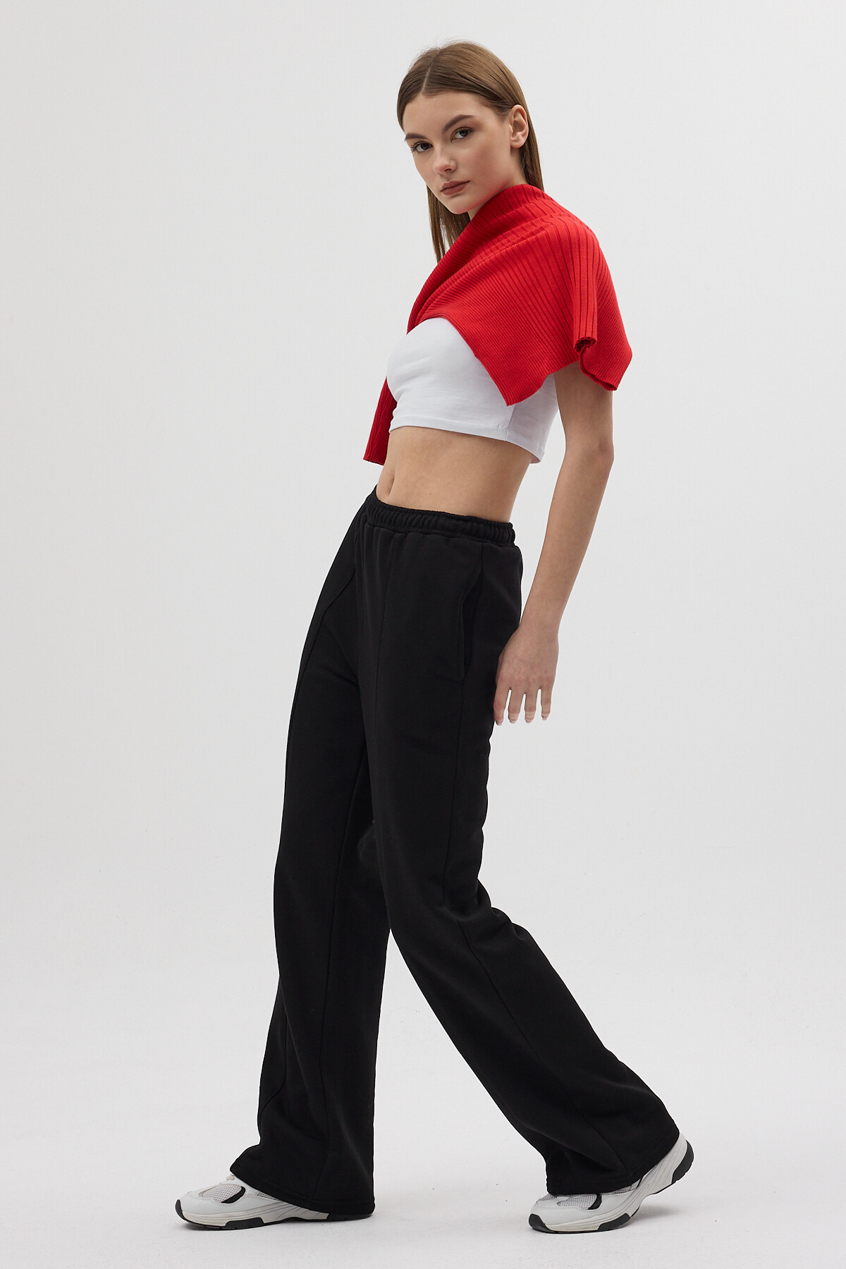 3114A Çima Detay Eşofman Siyah - RAYS