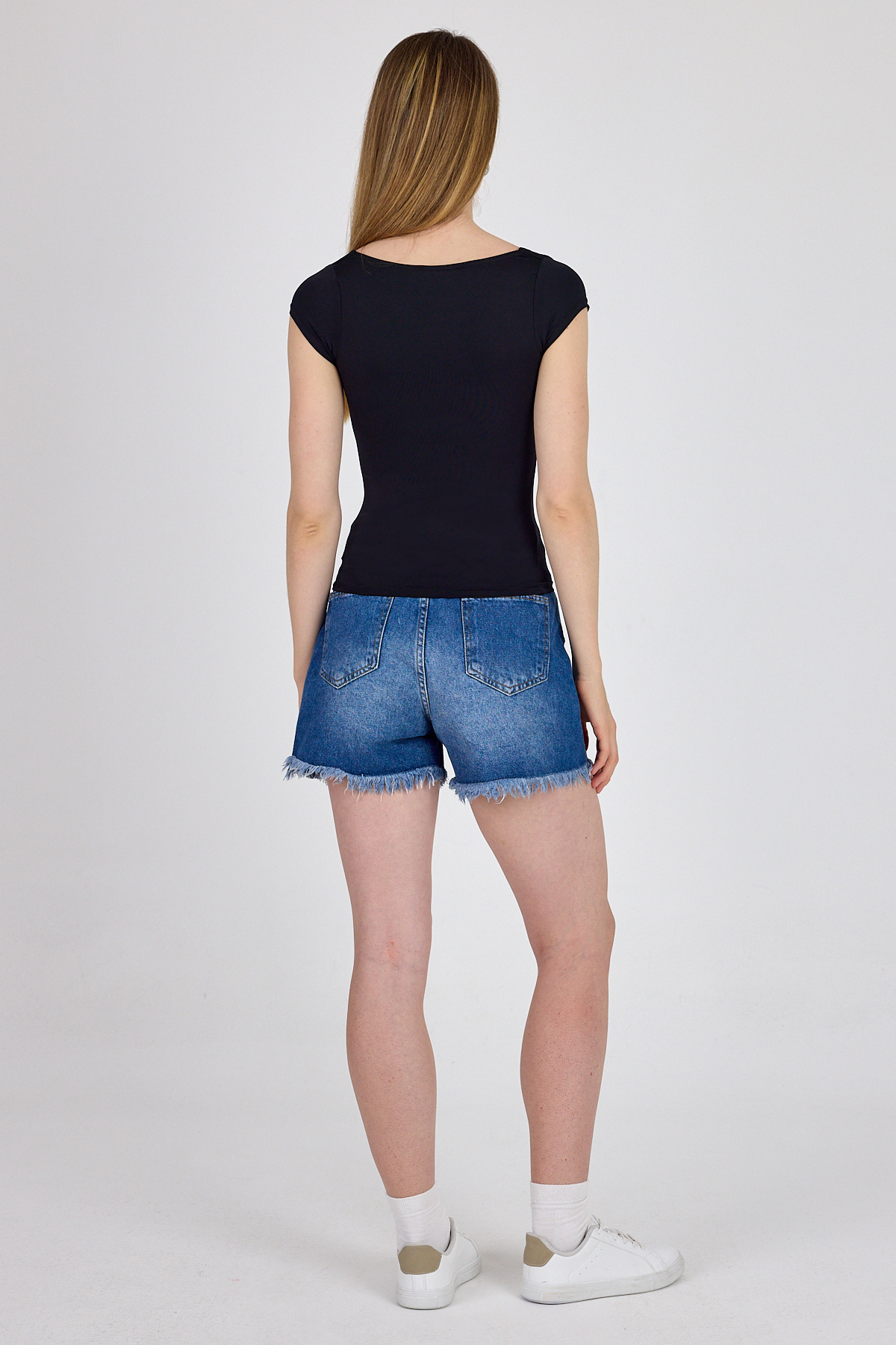 Siyah Kare Yaka Kısa Kol Body 3116 - RAYS