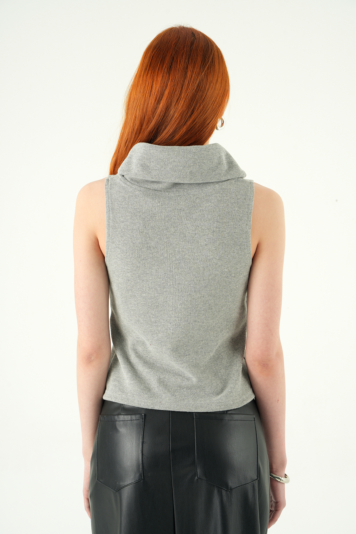 Gri Sıfır Kol Bluz 3118A - 5