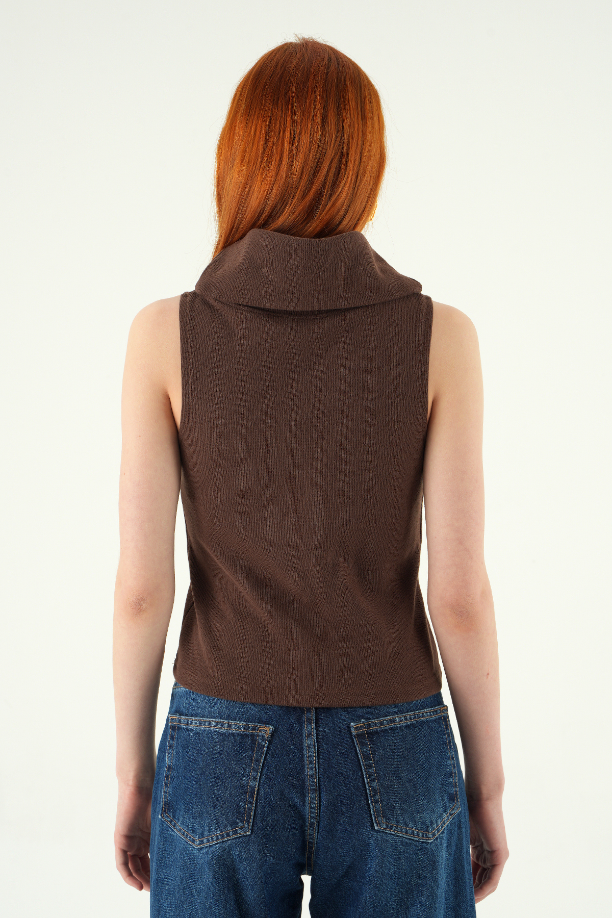 Kahve Sıfır Kol Bluz 3118A - 5