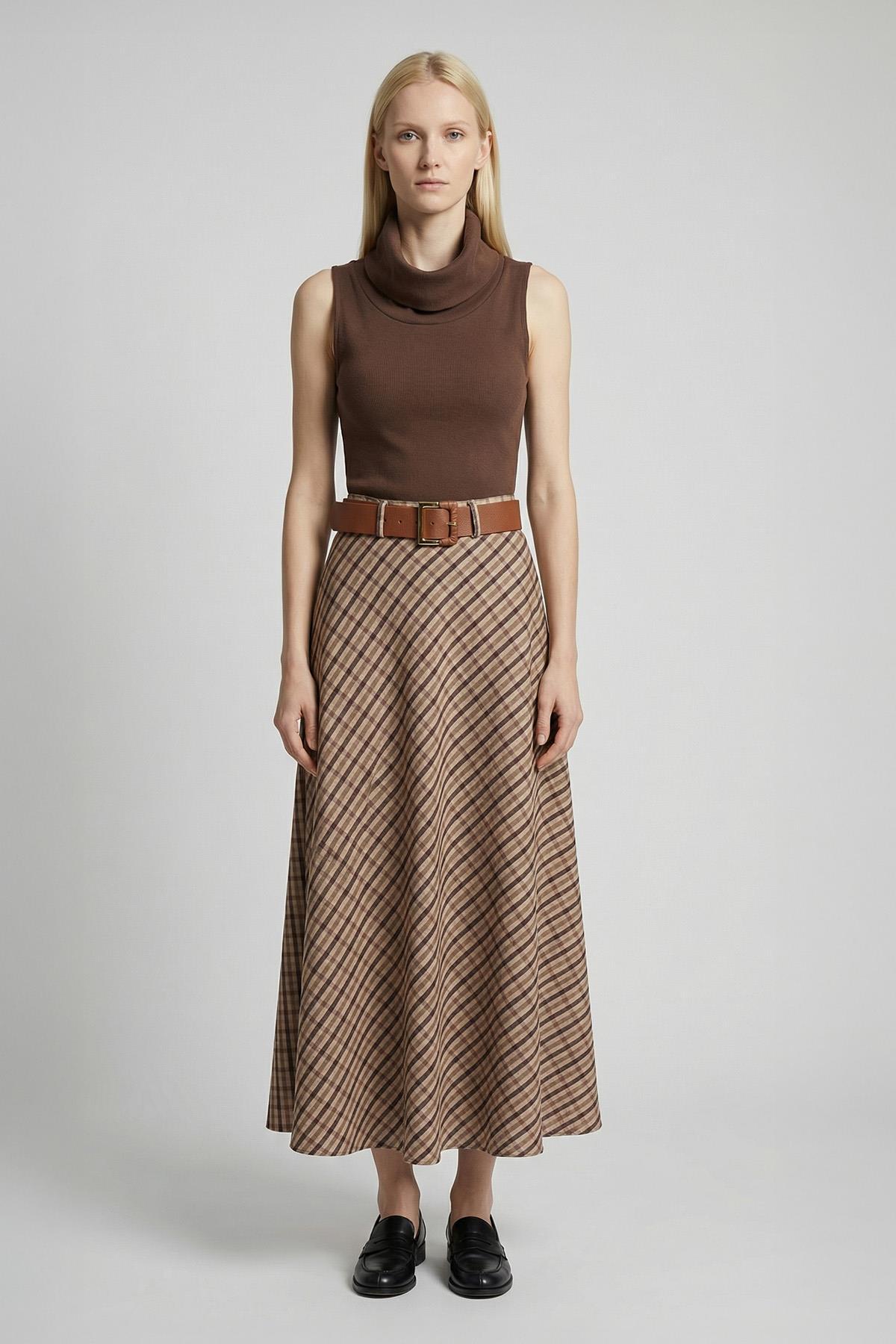 3118A Sıfır Kol Tişört Kahve - RAYS