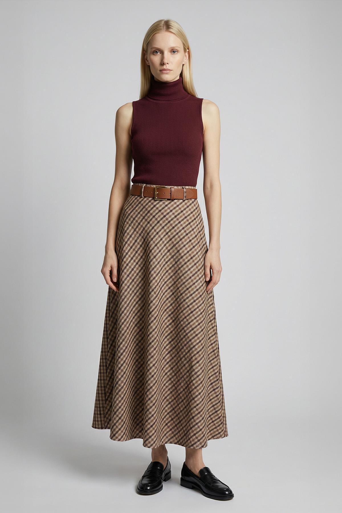 3118A Sıfır Kol Tişört Mürdüm - 1