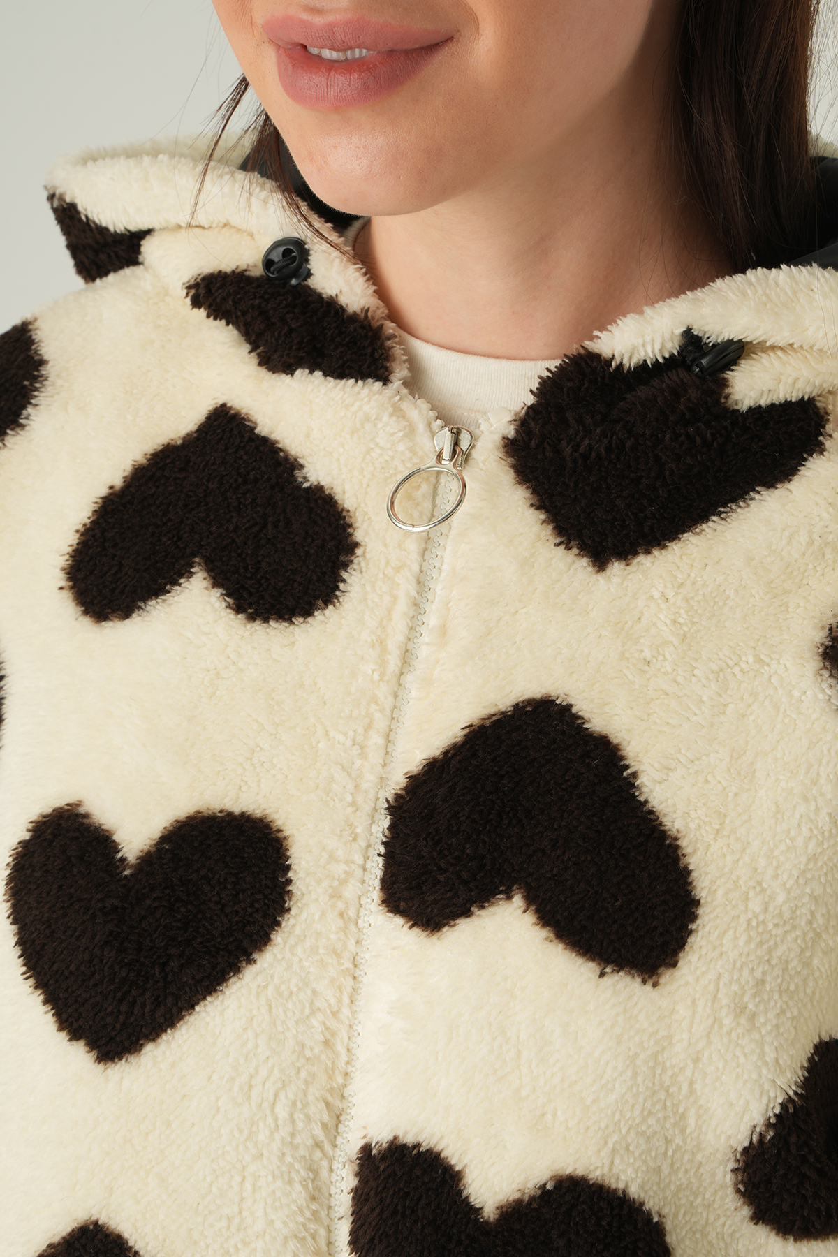 3120A Ön Cepli Peluş Kaban Bej - 4