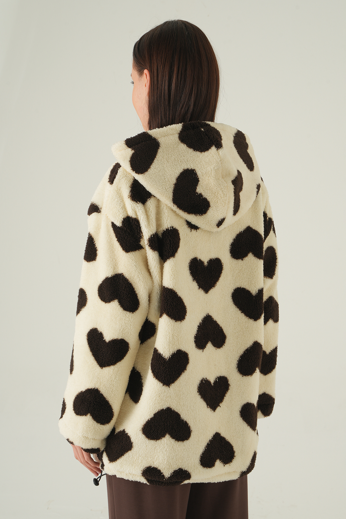 3120A Ön Cepli Peluş Kaban Bej - 5