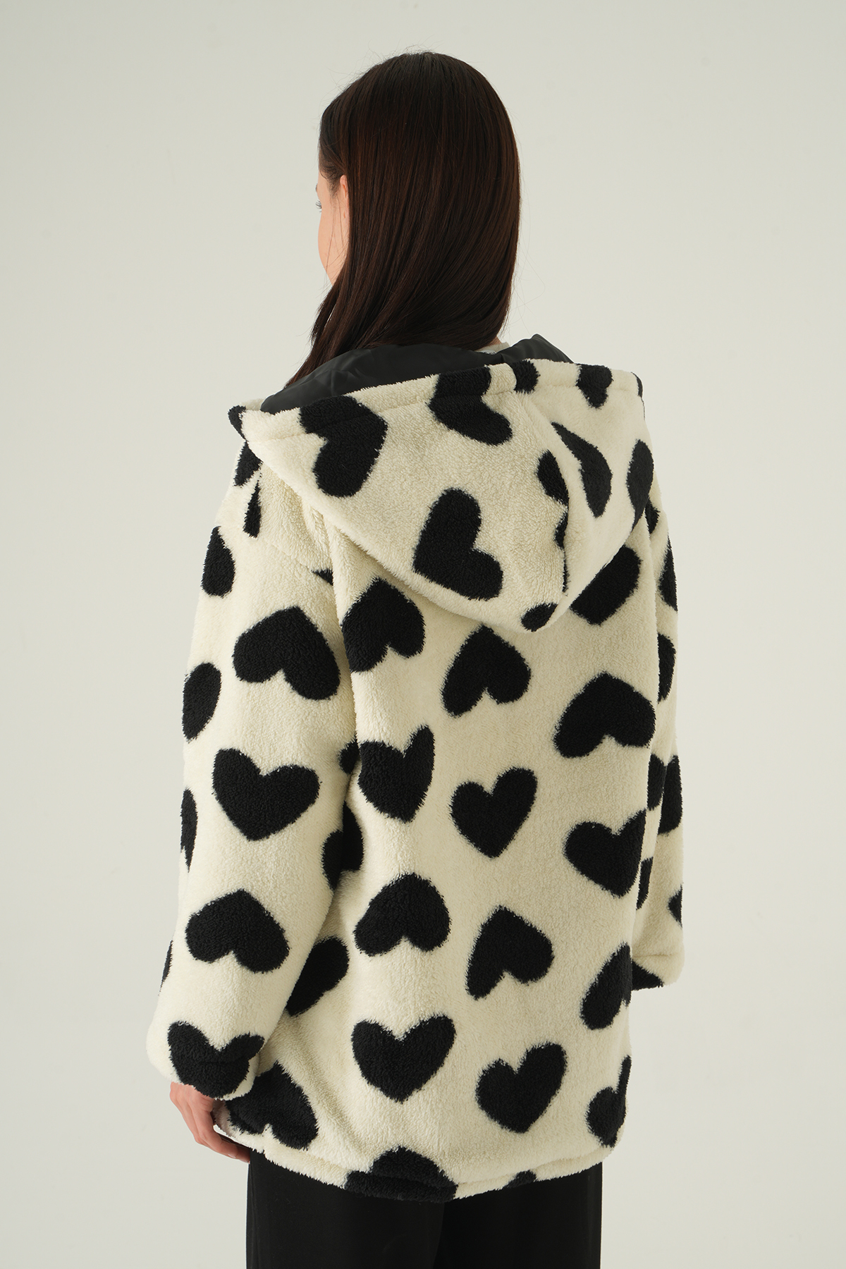 3120A Ön Cepli Peluş Kaban Ekru - 5