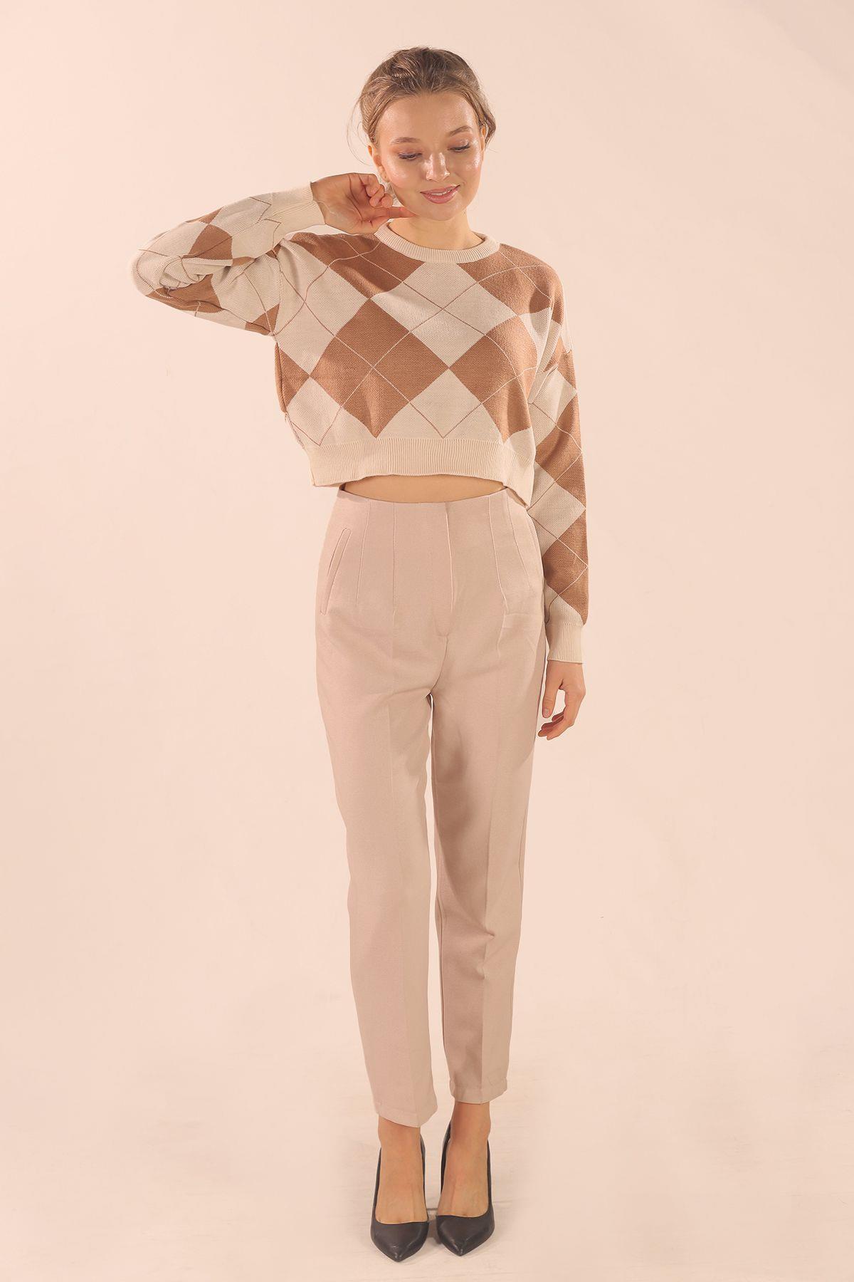 3125 Baklava Desen Kazak Bej - 6