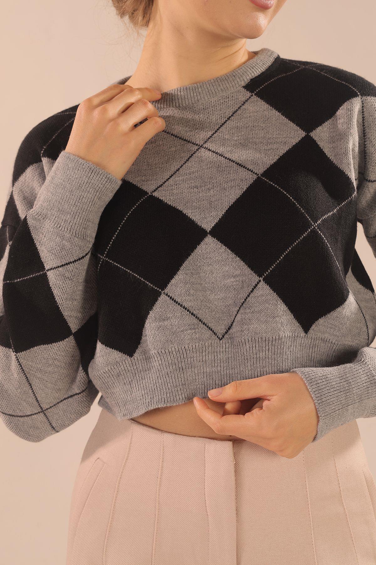 3125 Baklava Desen Kazak Gri - 3