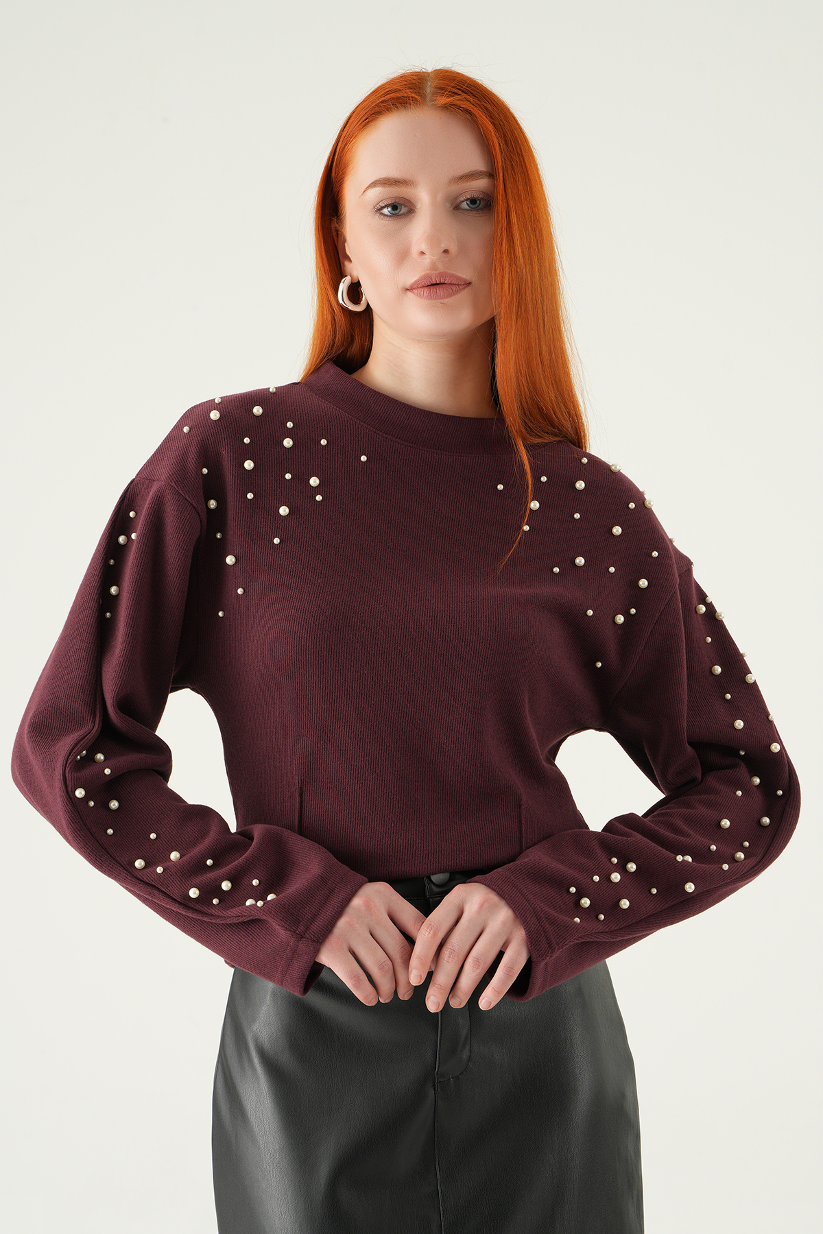 Mürdüm İnci Detay Kazak 3129A - RAYS