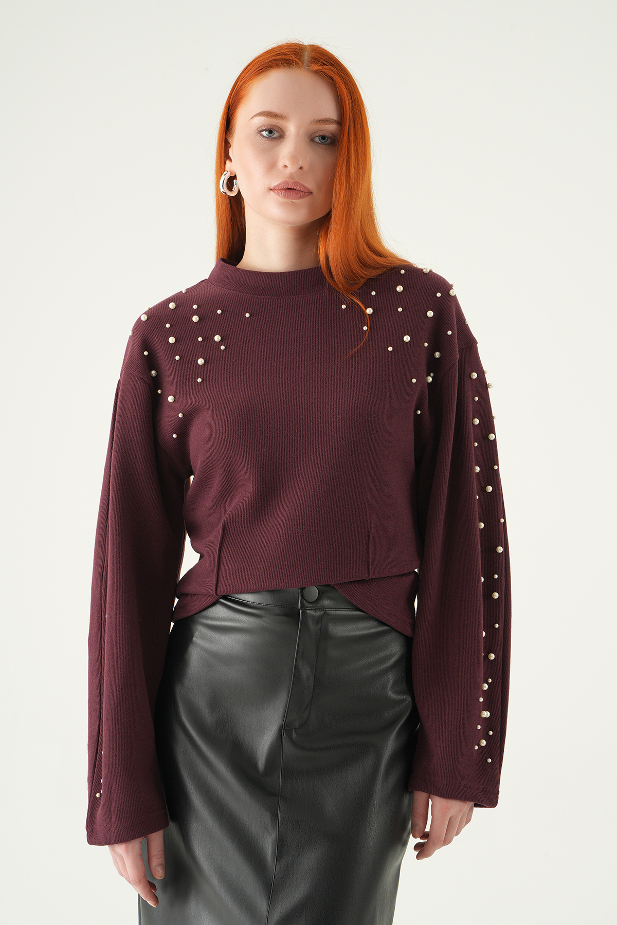 Mürdüm İnci Detay Kazak 3129A - 1