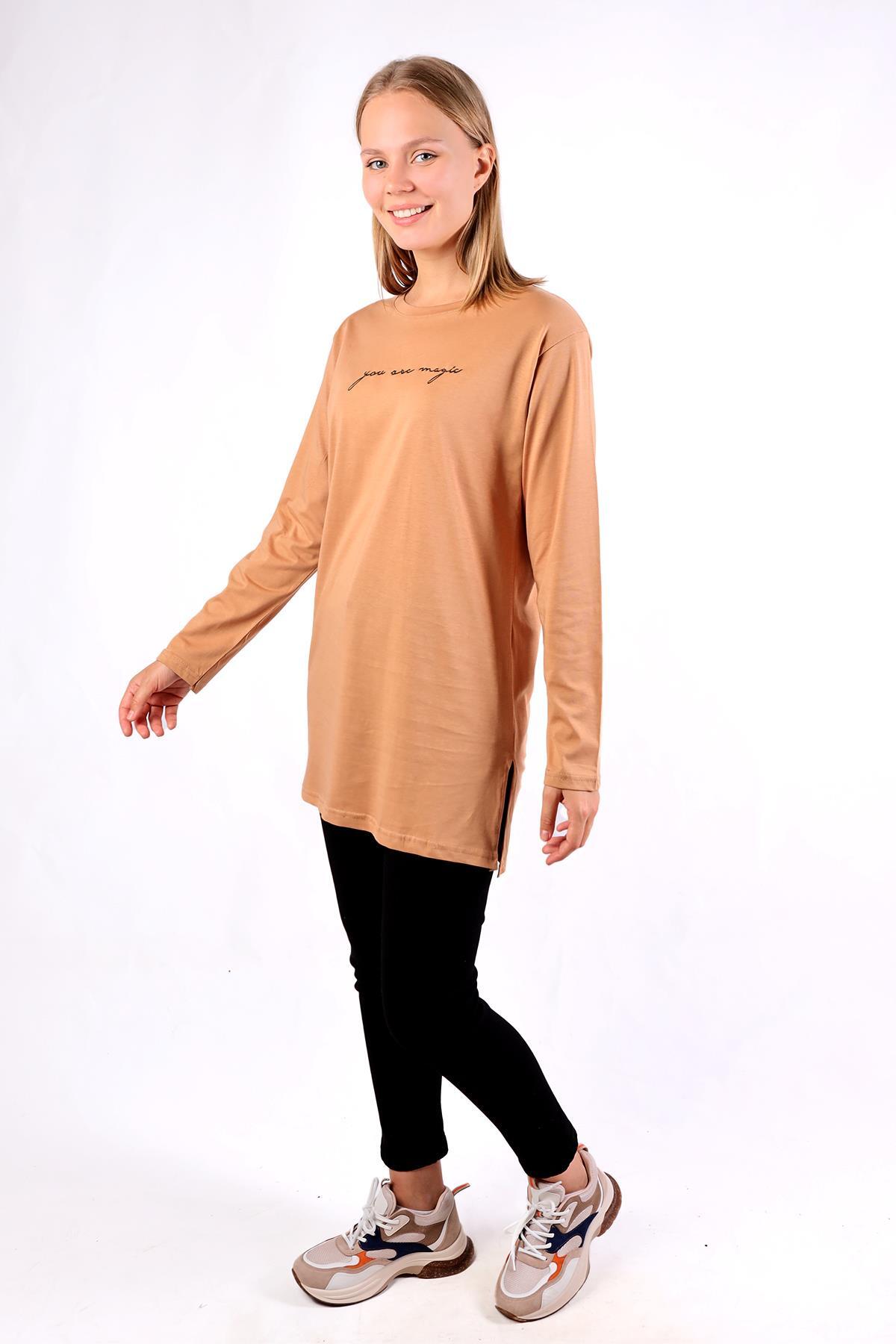 Vizon You Are Magic Baskılı Uzun Kol Tunik 3158 - 6