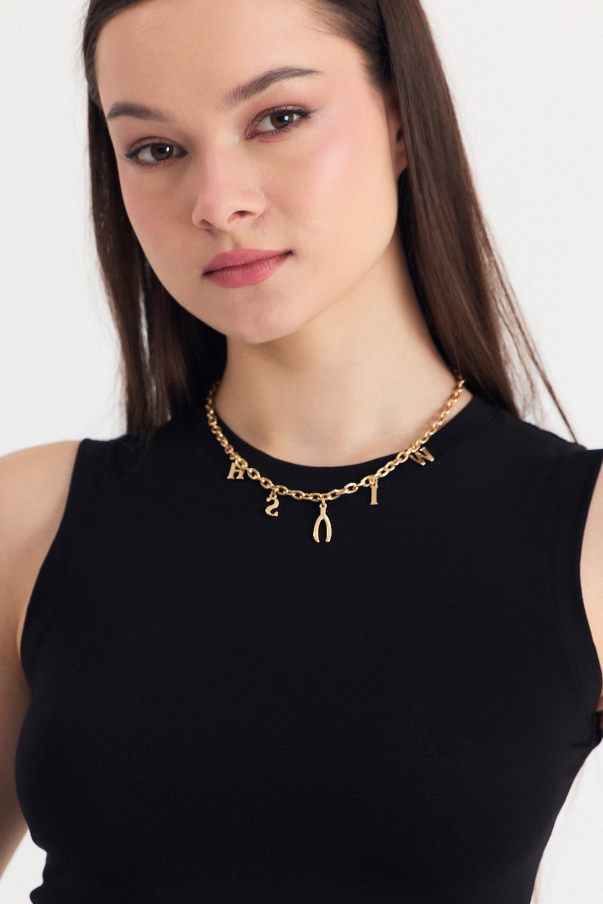 Siyah Kolsuz Bisiklet Yaka Crop Atlet 318 - 4