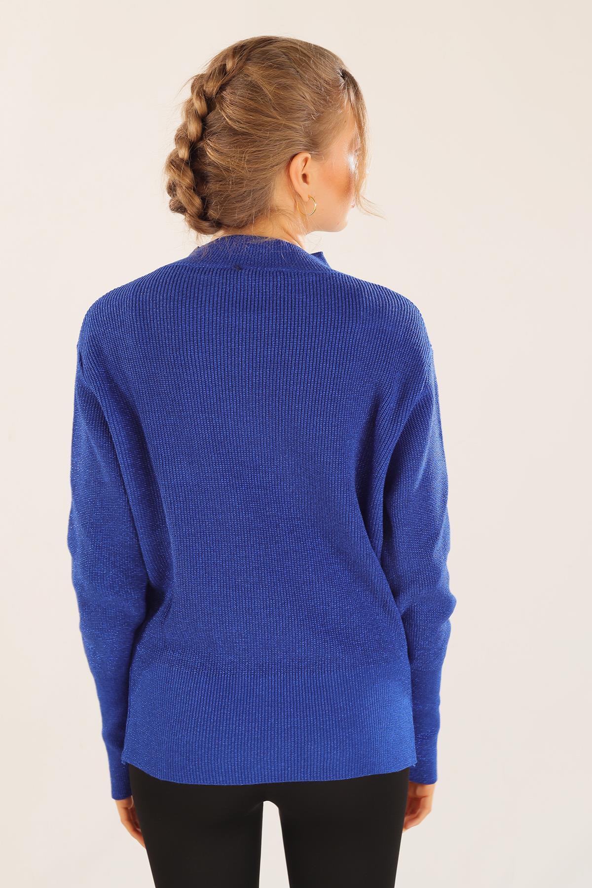 Saks Damla Detay Kruvaze Kazak 3180 - 5