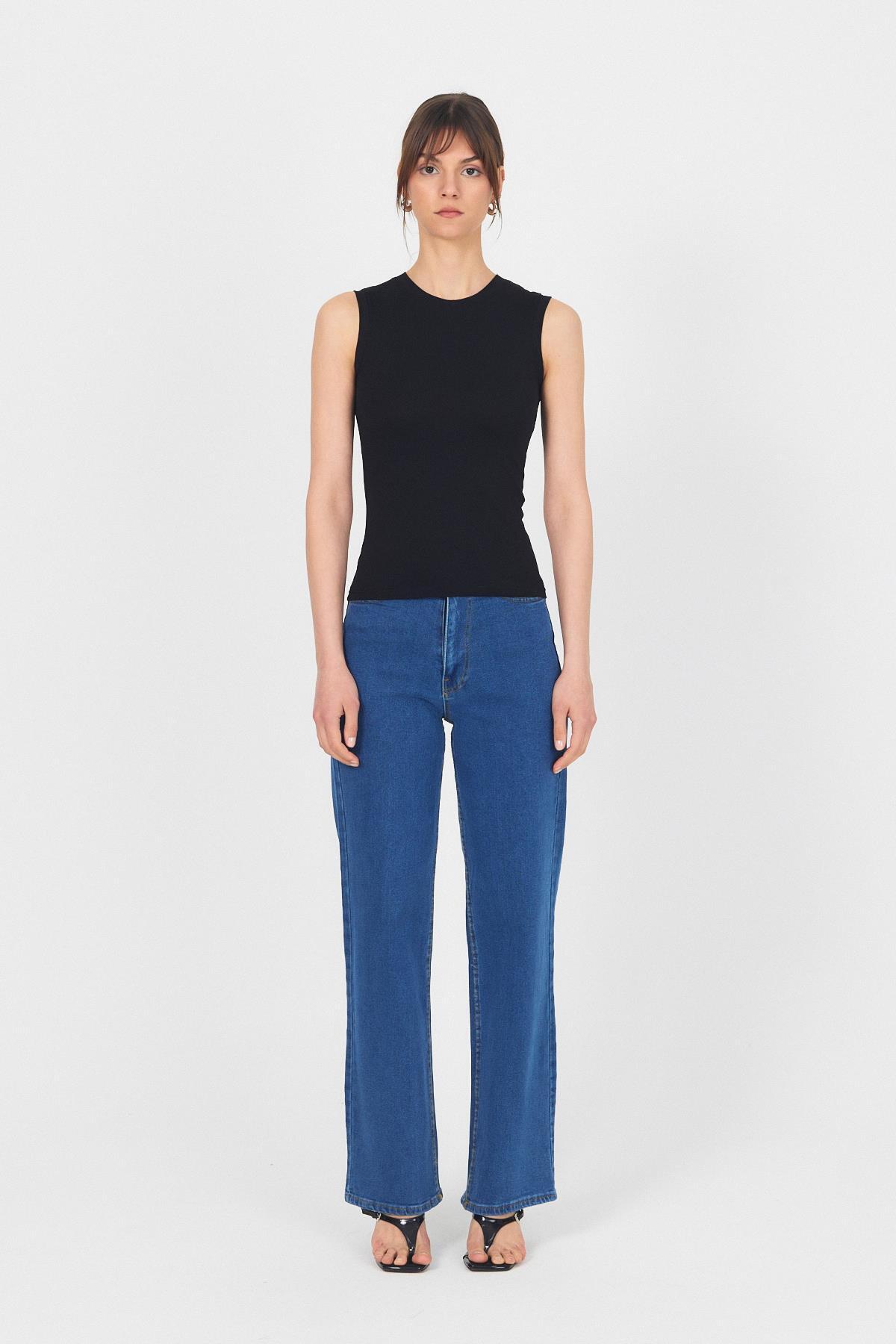 Siyah Bisiklet Yaka Kolsuz Atlet 319 - 7