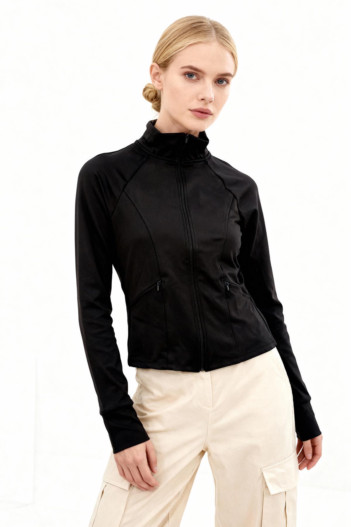 3196 Cepli Fermuarlı Sweat Acı Kahve - 1