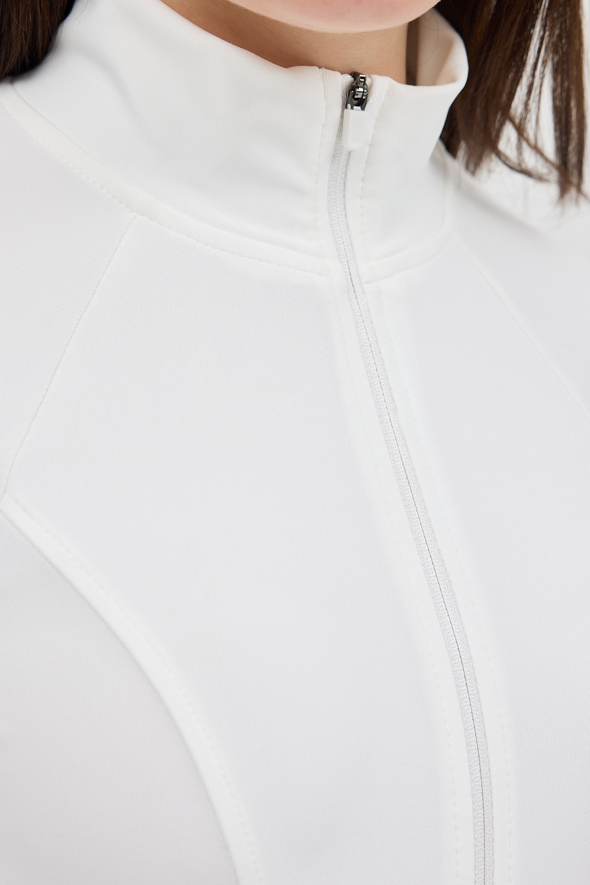 Ekru Fermuarlı Fit Kalıp Spor Hırka 3196 - RAYS