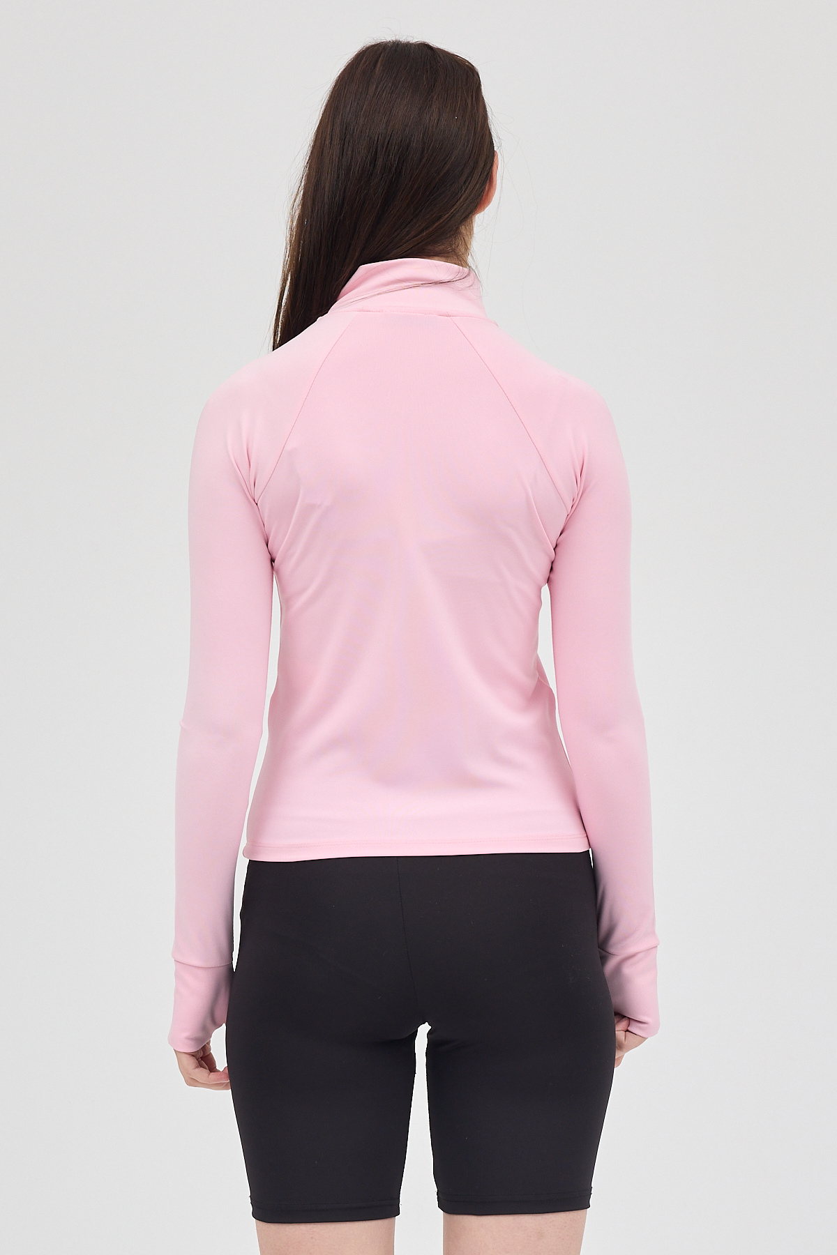 Şeker Pembe Fermuarlı Fit Kalıp Spor Sweat 3196 - 5