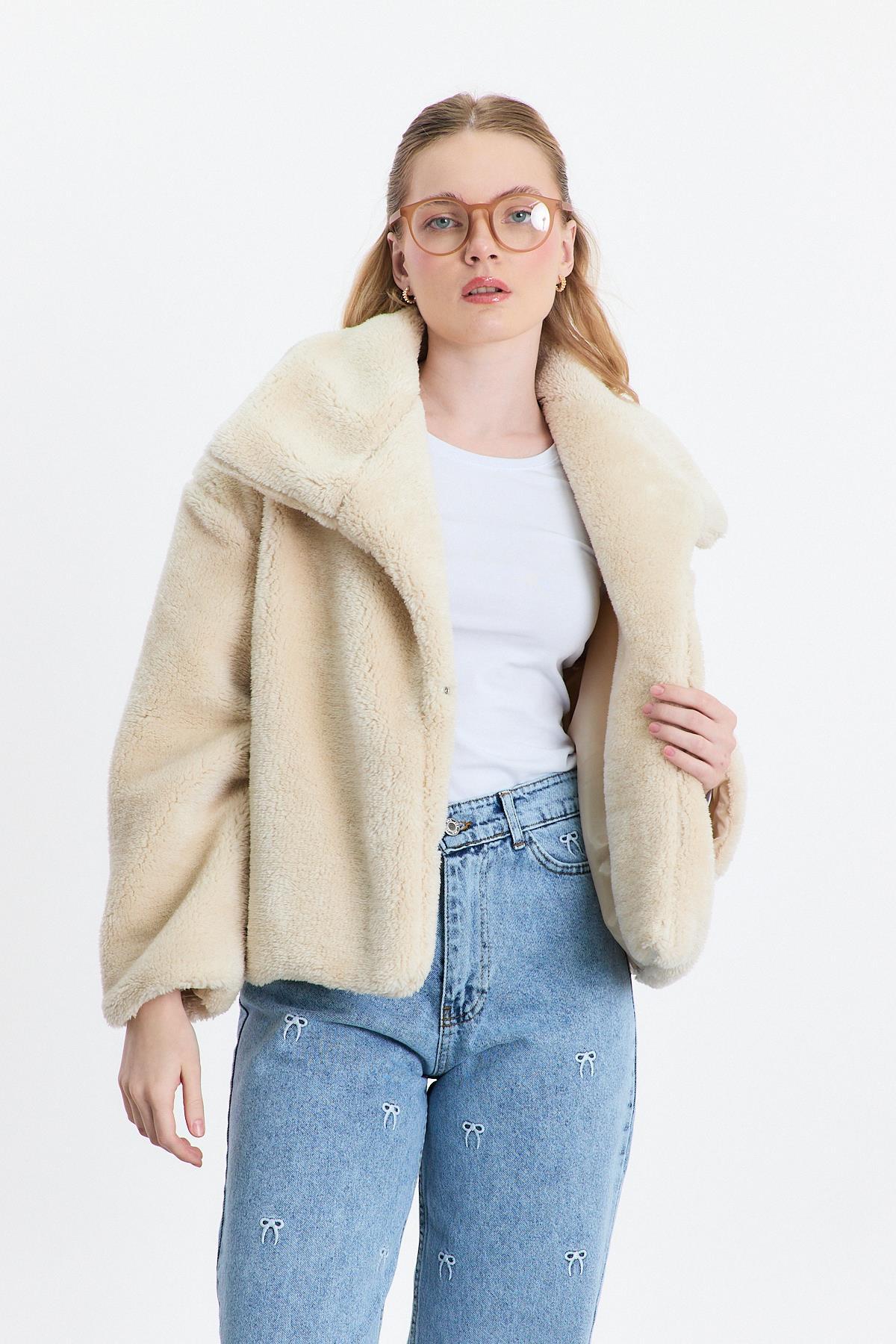 Taş Geniş Yaka Yumoş Ceket 3217 